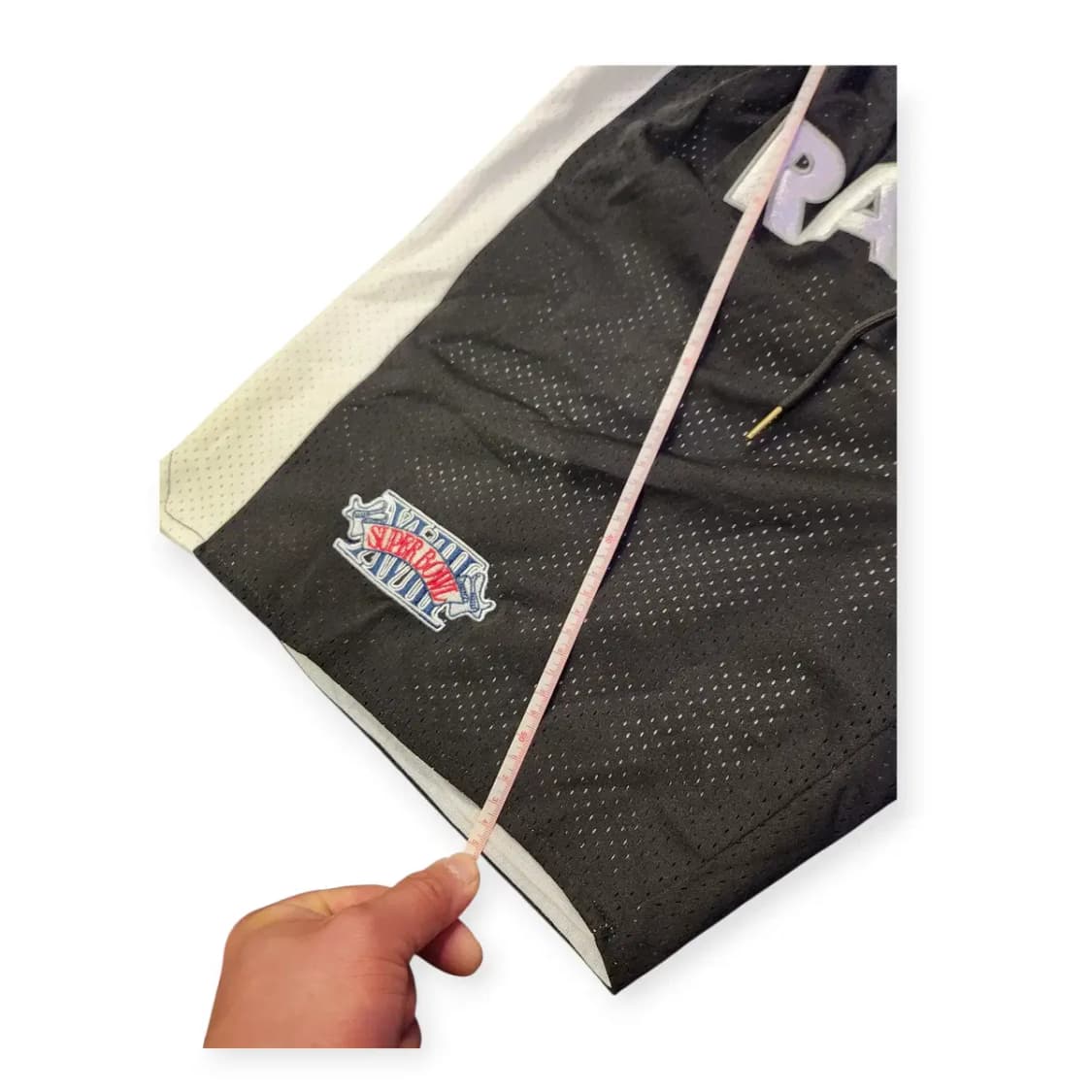 3XL)라스베이거스 레이더스 밴딩 무에타이 복서 팬츠 블랙&화이트 상품이미지5