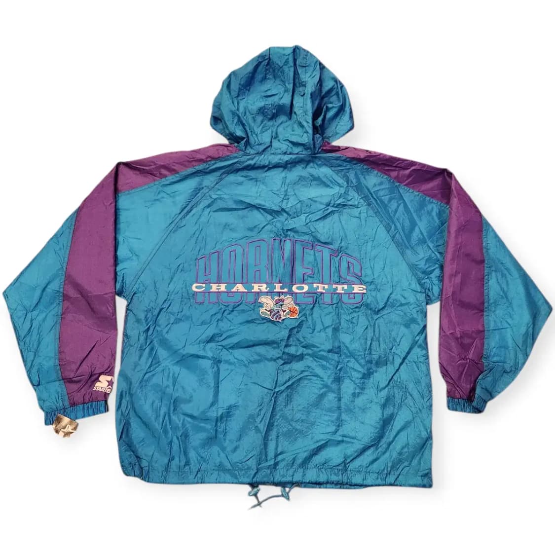 L)90S 스타터 샬럿 호네츠 오버핏 바람막이 윈드브레이커 셋업 세트 상품이미지3