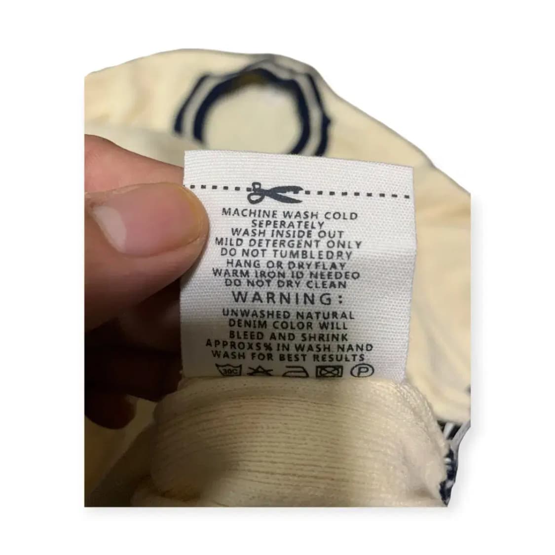 M)GDDQSDC 반팔 니트 머슬핏 티셔츠 베이지&네이비 상품이미지8