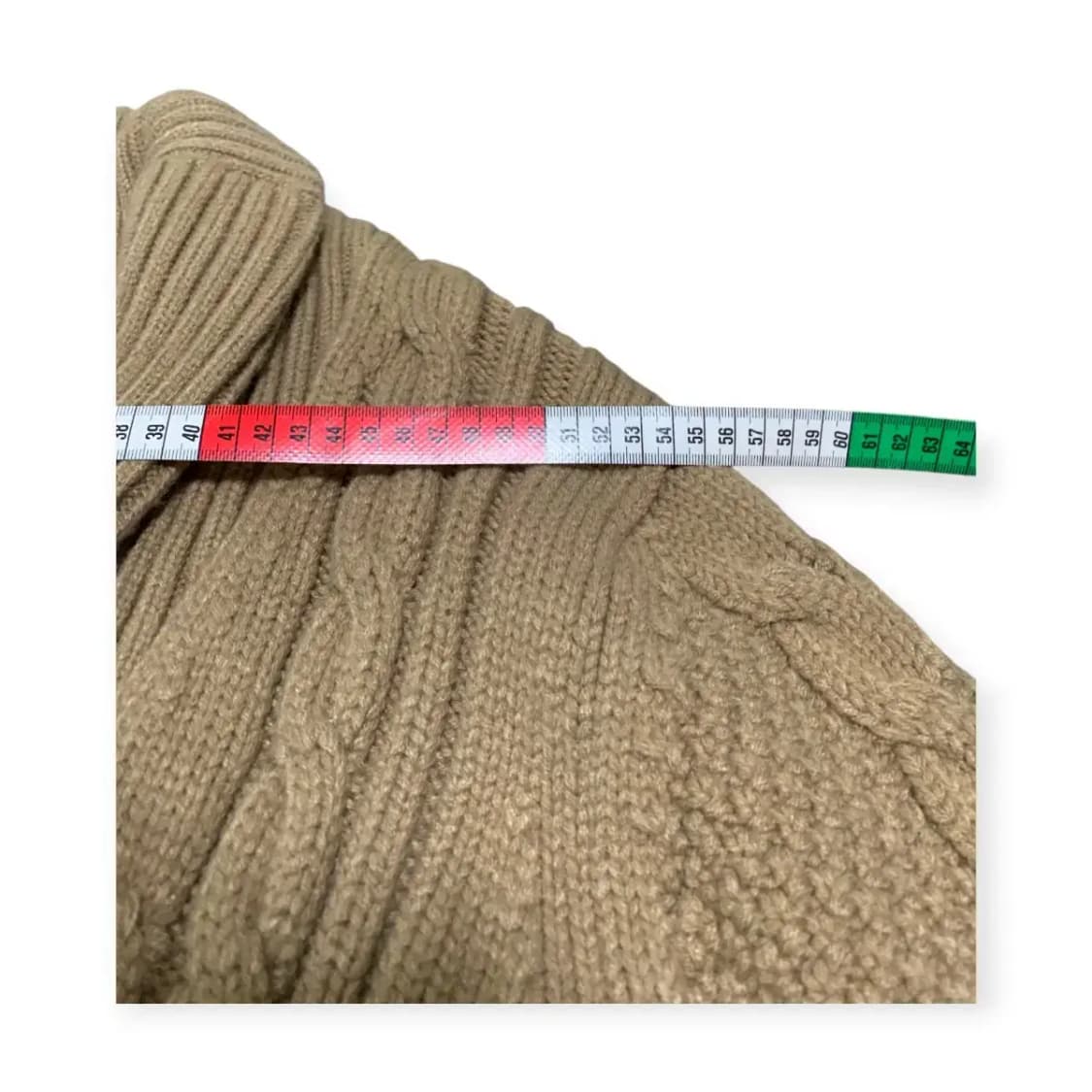 L)꽈배기 니트 숄카라 가디건 베이지색 두꺼운가디건 코위찬 상품이미지3