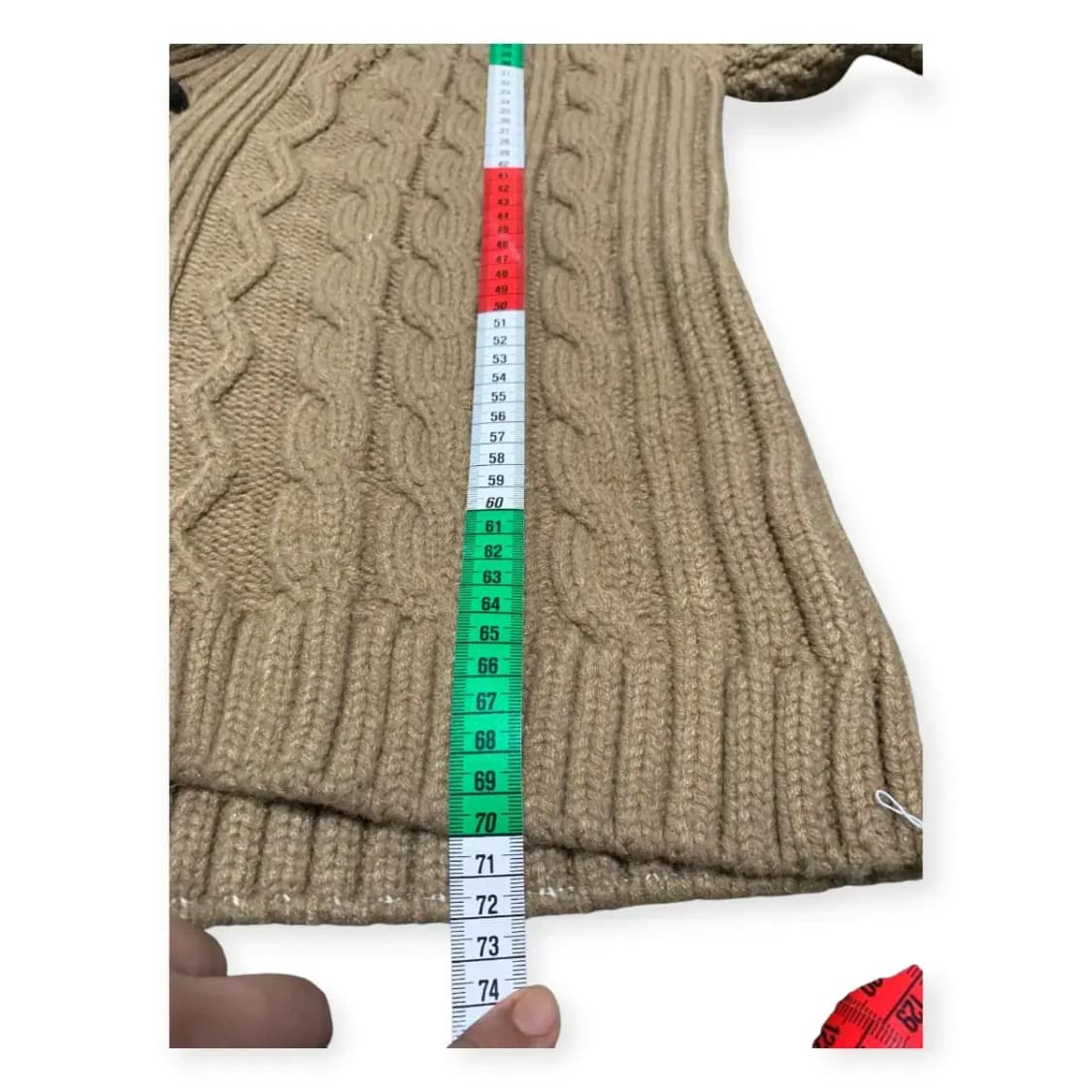 L)꽈배기 니트 숄카라 가디건 베이지색 두꺼운가디건 코위찬 상품이미지4