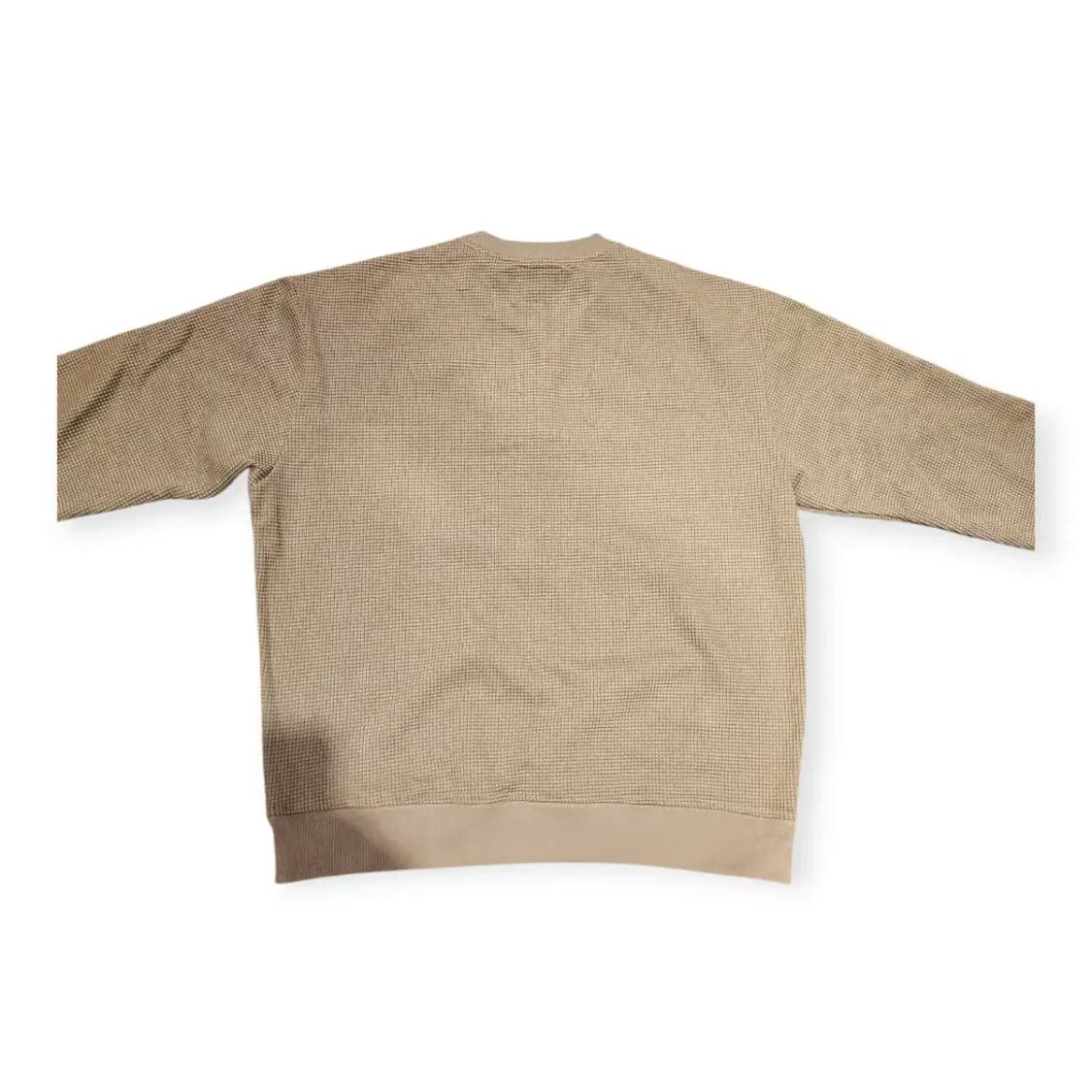 KZM 케이지엠 와플 크루넥 맨투맨 긴팔 롱슬리브 카키색 상품이미지4