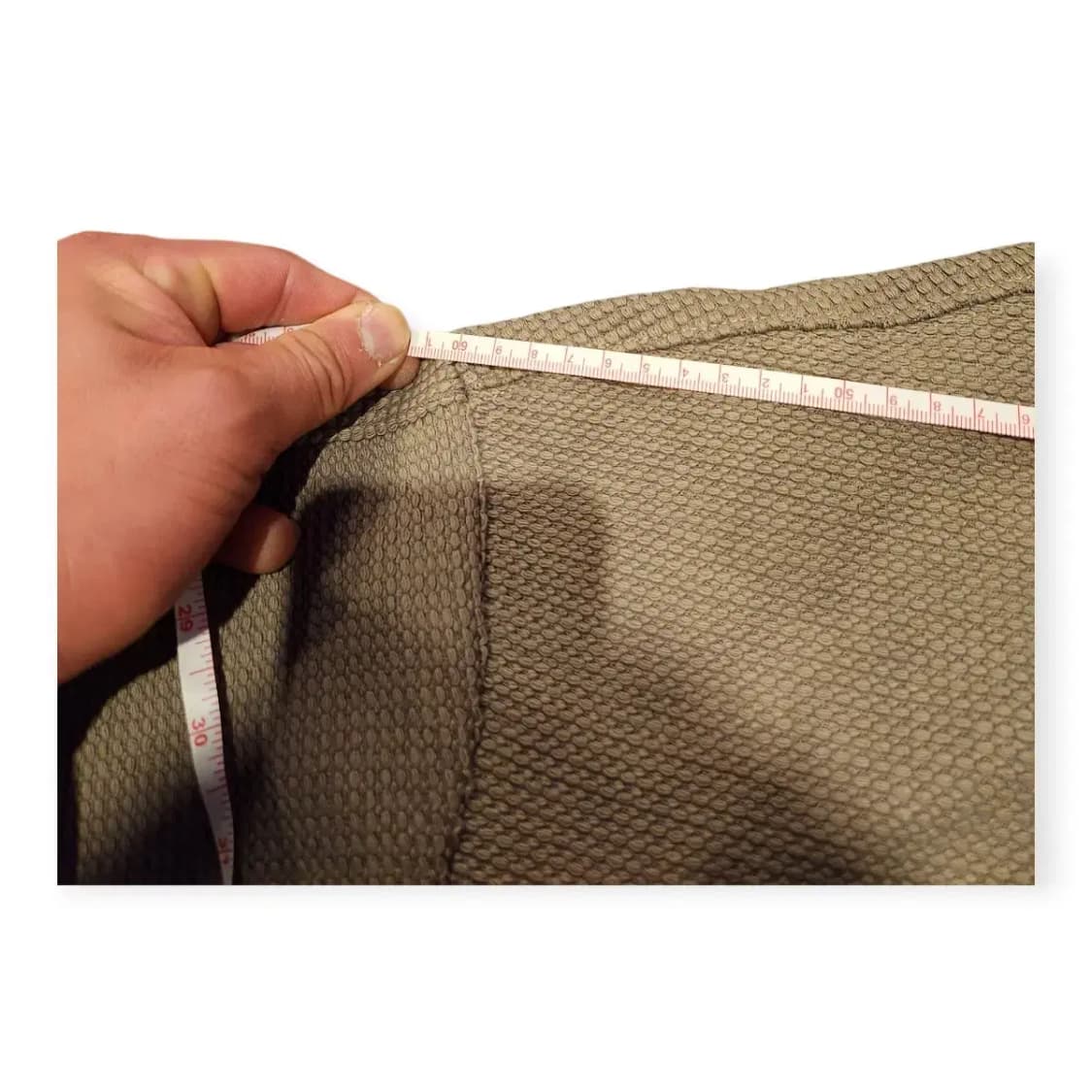 KZM 케이지엠 와플 크루넥 맨투맨 긴팔 롱슬리브 카키색 상품이미지6