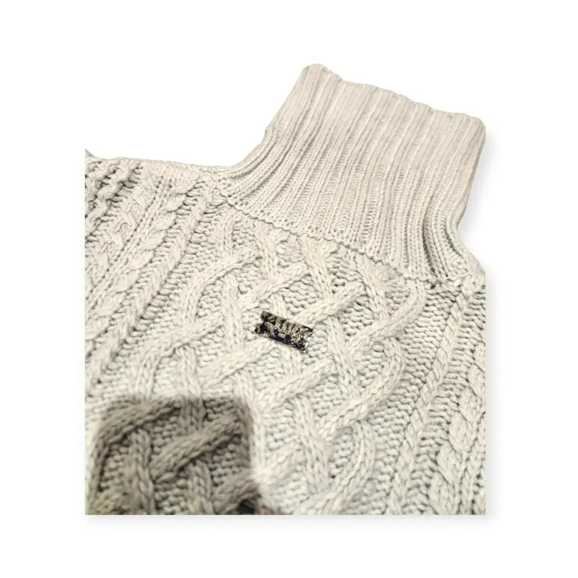 L)MOOD 민트 풀집업 꽈배기 니트 집업가디건  카라 가디건 상품이미지3