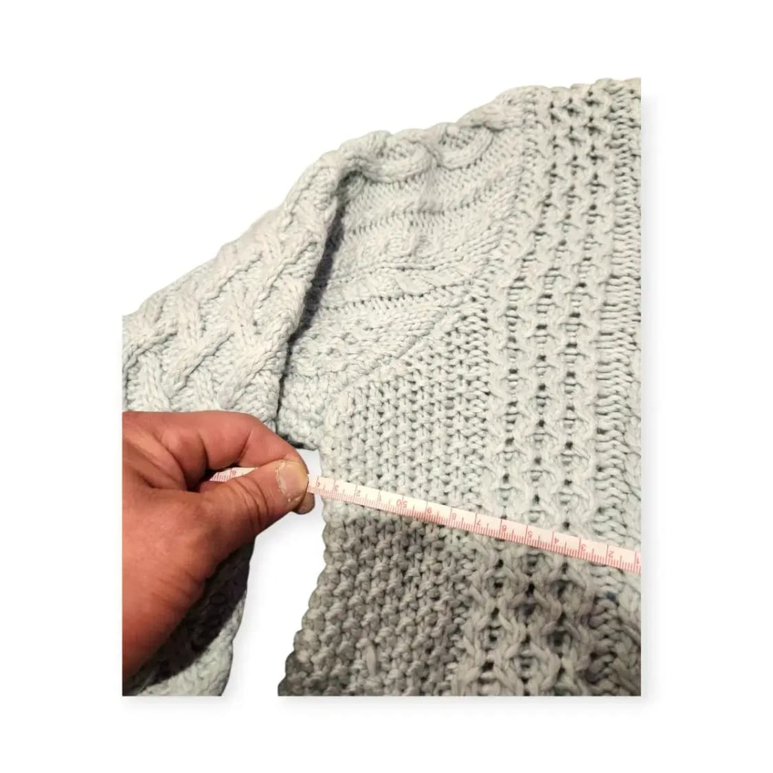 L)MOOD 민트 풀집업 꽈배기 니트 집업가디건  카라 가디건 상품이미지6