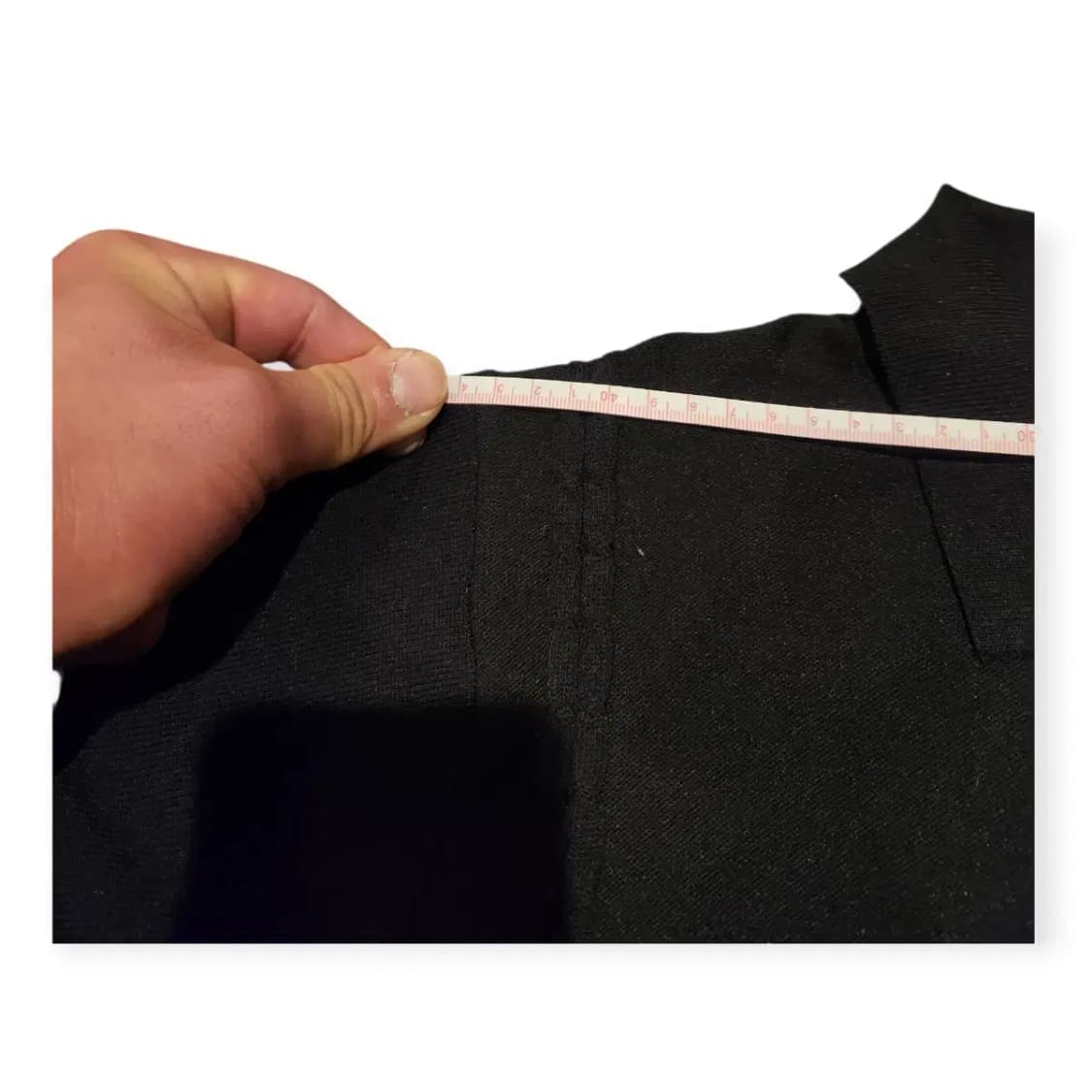 XL)mood 블랙 니트 반팔 폴로티 카라넥반팔티 상품이미지5