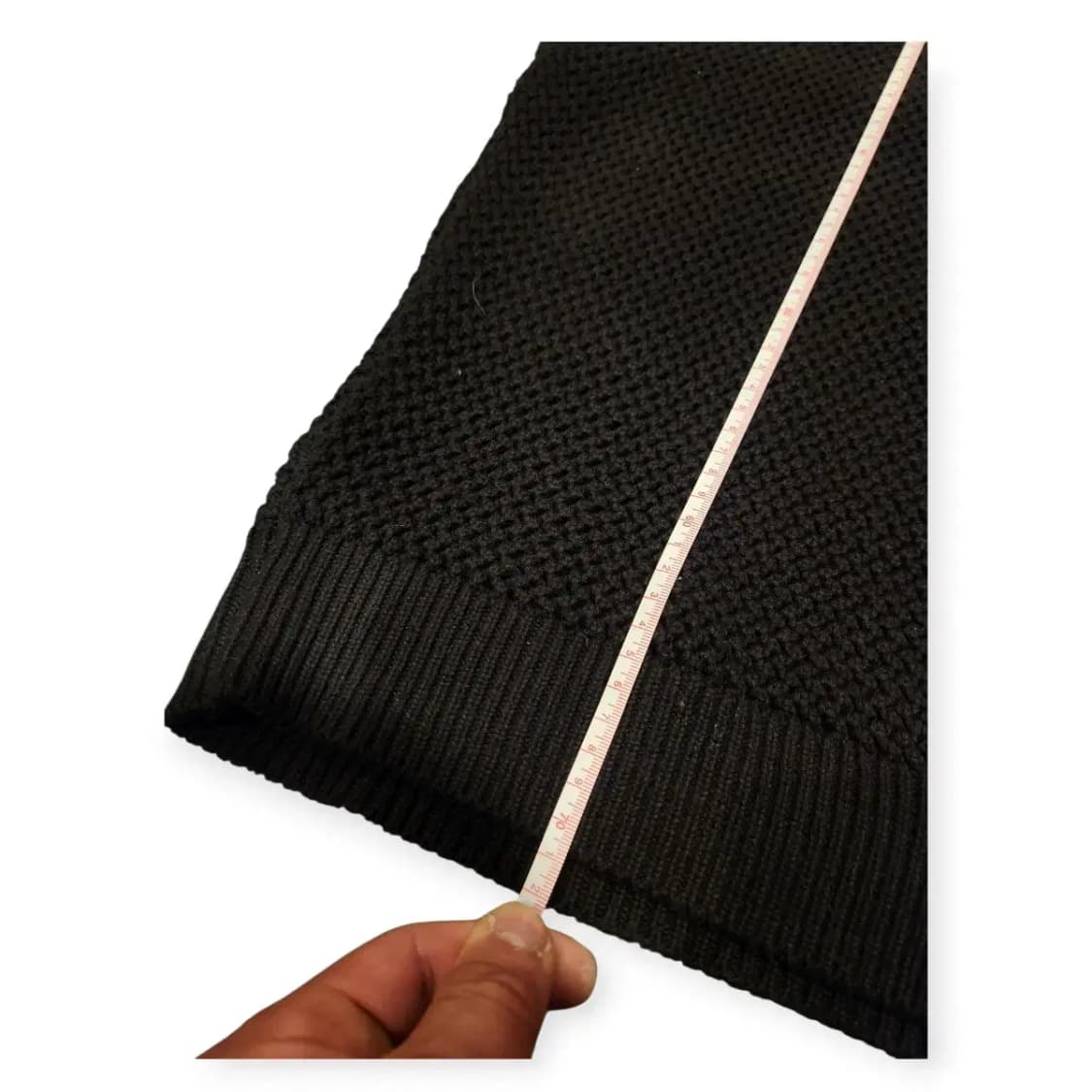 L)Mood 블랙 V넥 반팔 검정색 니트 브이넥 울 니트 스웨터 상품이미지6