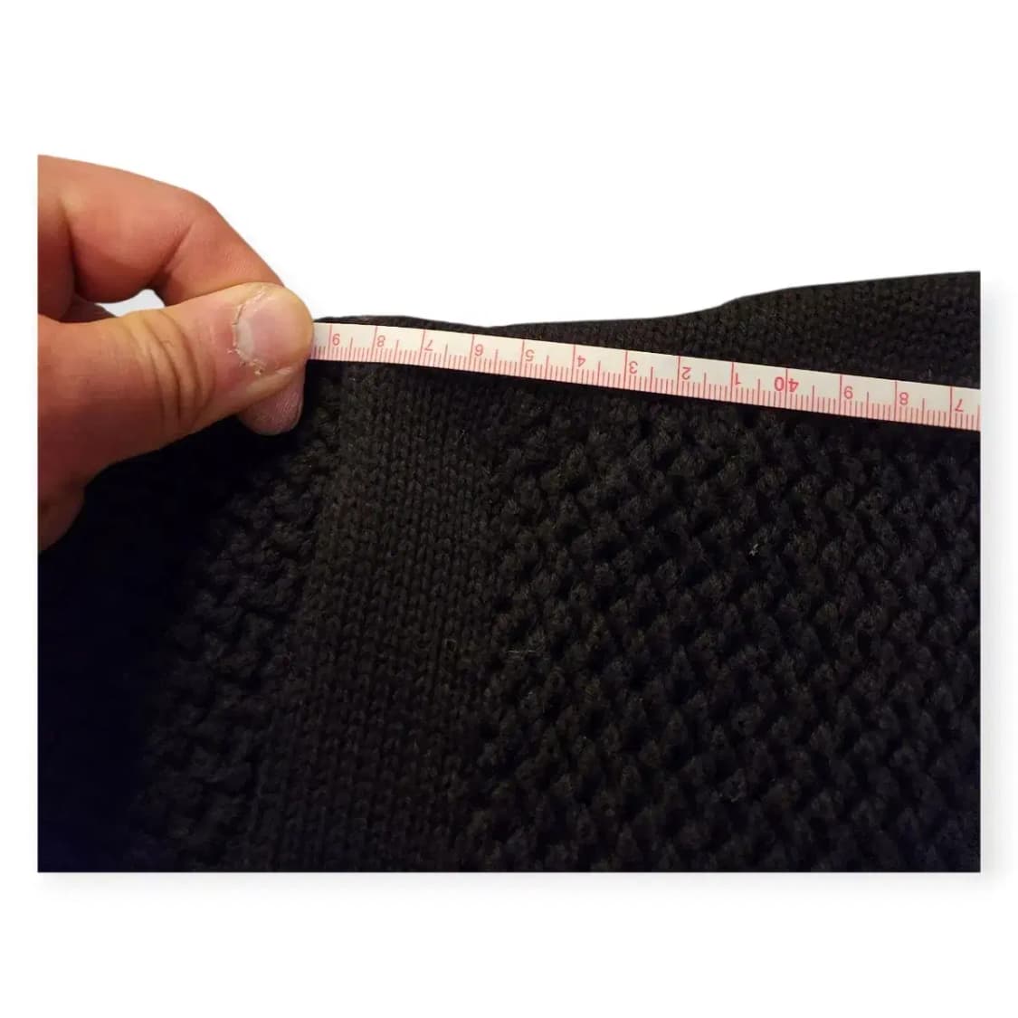 L)Mood 블랙 V넥 반팔 검정색 니트 브이넥 울 니트 스웨터 상품이미지7