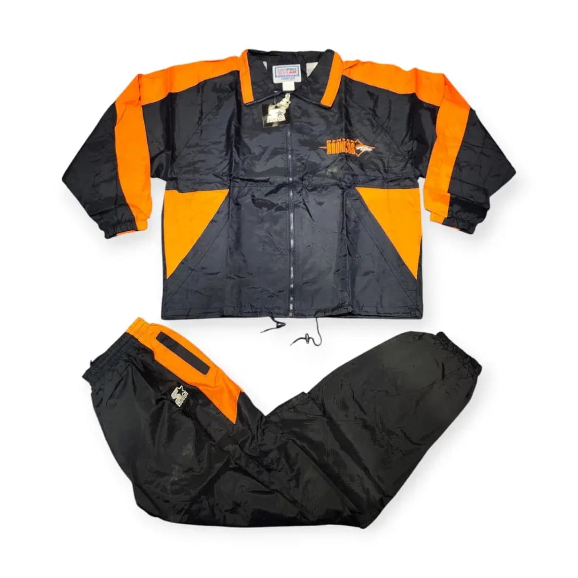 L)90s 스타터 Starter NFL 덴버 브론코스 윈드브레이커 셋업 상품이미지1