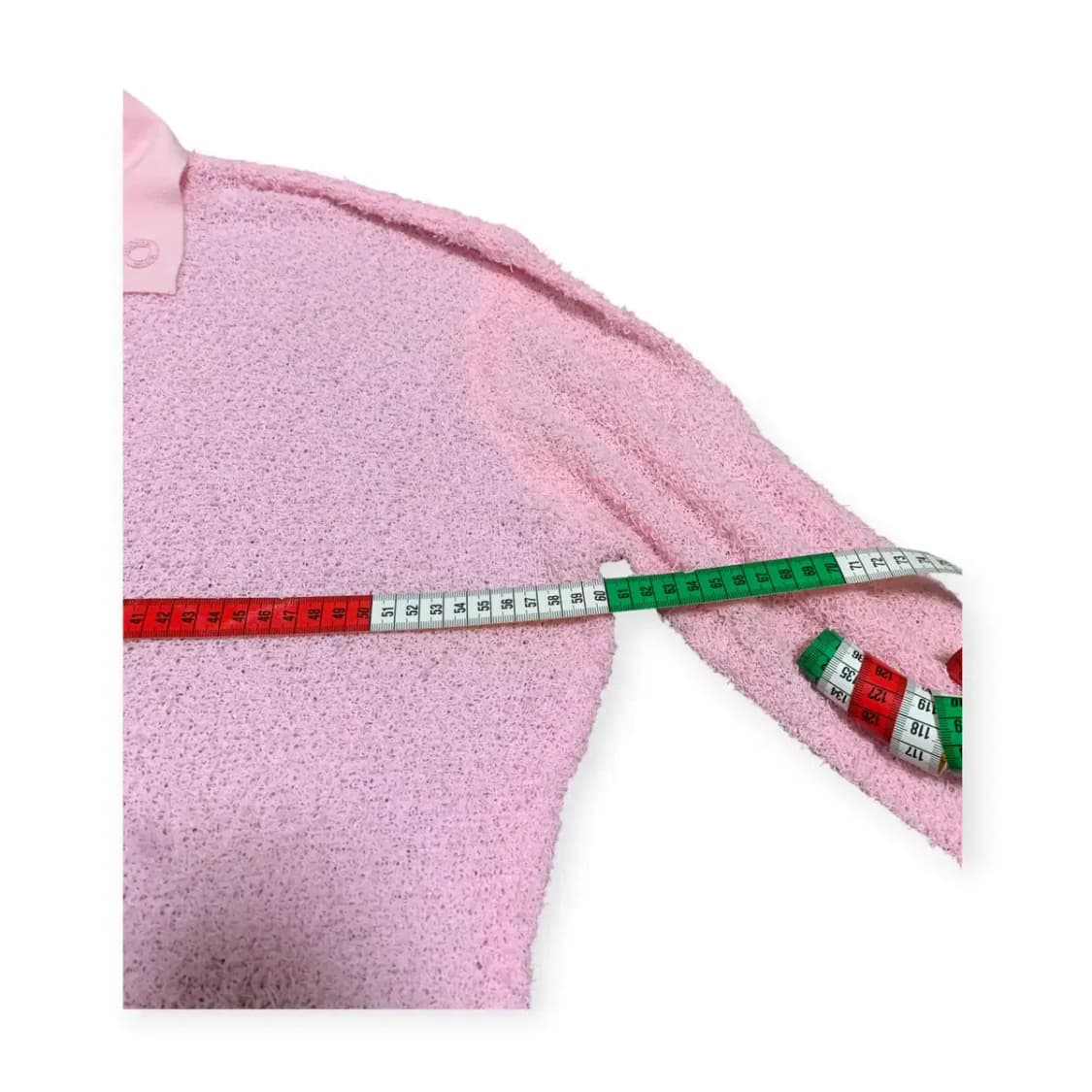 XL)MOOD 부클 카라 헨리넥 부클 핑크 긴팔 니트 분홍색 니트 상품이미지6