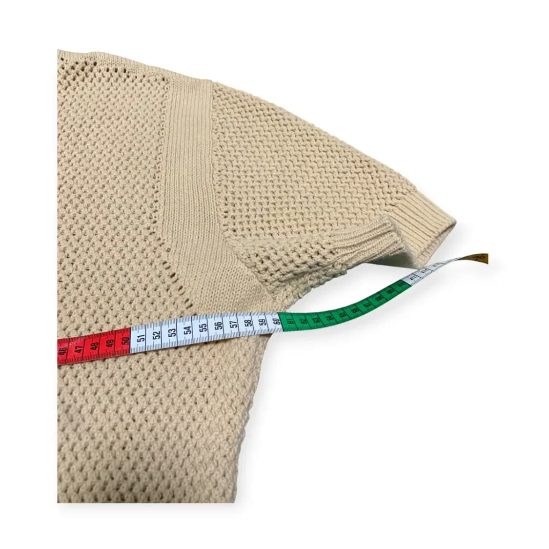 XL)MOOD 베이지 반팔 브이넥 머슬핏 니트 티셔츠 상품이미지5