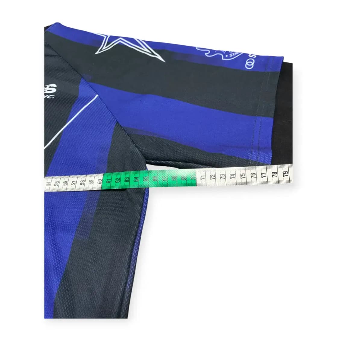 XL)크럼프 X 나인티플러스 인터갱스터 레이어드 후드 저지 블루 블랙 상품이미지4