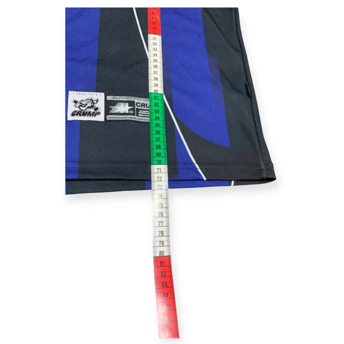 XL)크럼프 X 나인티플러스 인터갱스터 레이어드 후드 저지 블루 블랙 상품이미지5