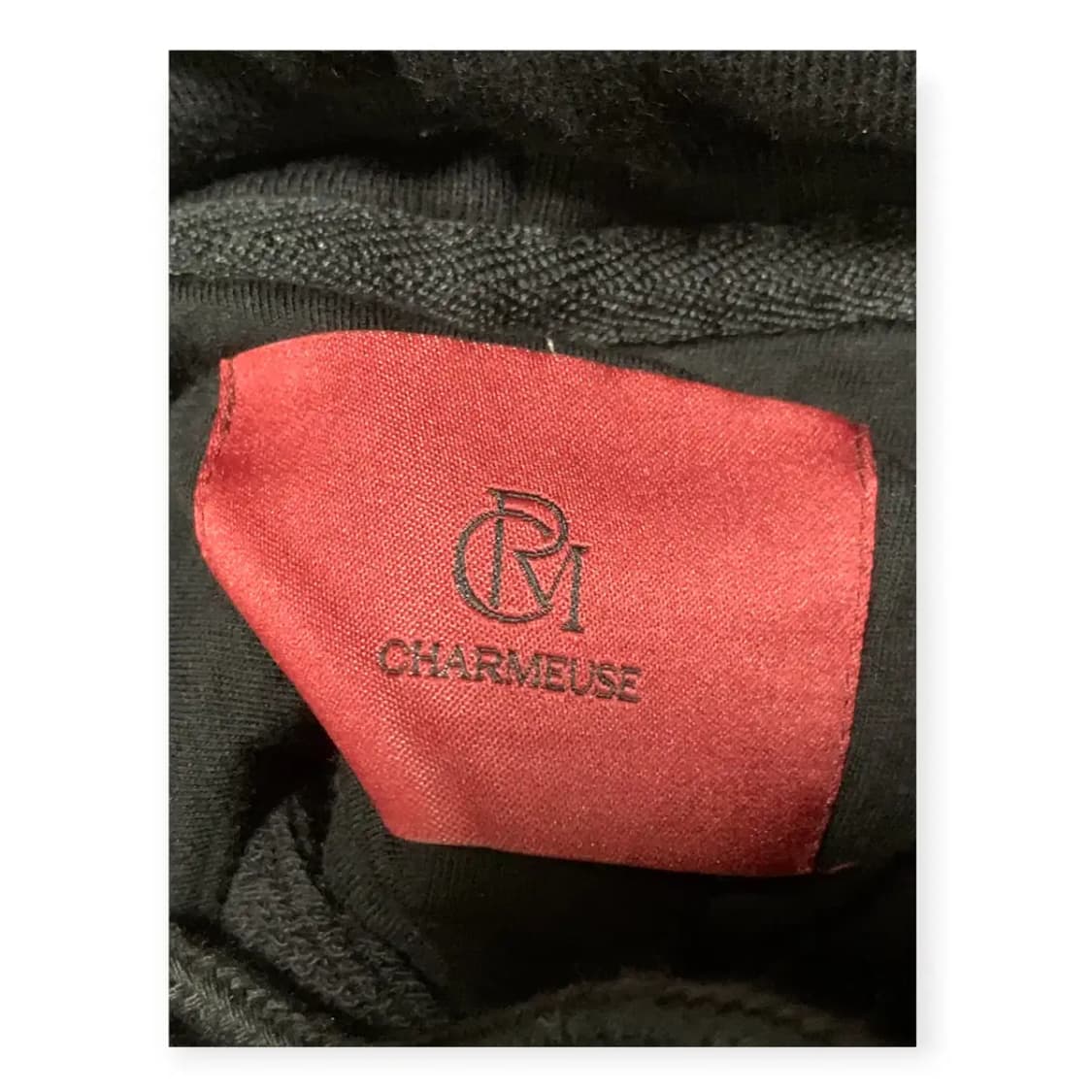 XL)샤르무즈 18K 블랙 후드티 도금로고 CHARMEUSE 상품이미지3