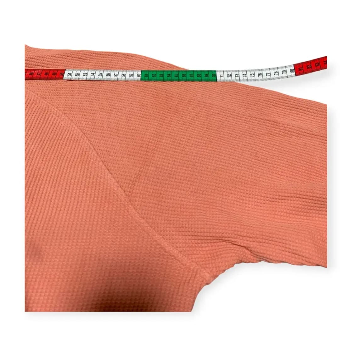 3size)Seasun 시선 와플 니트 긴팔 티셔츠 코랄 상품이미지6