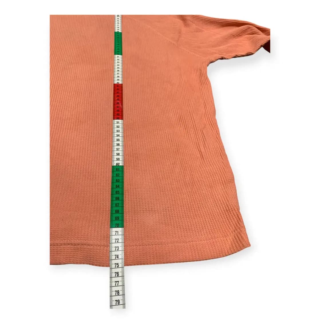 3size)Seasun 시선 와플 니트 긴팔 티셔츠 코랄 상품이미지8