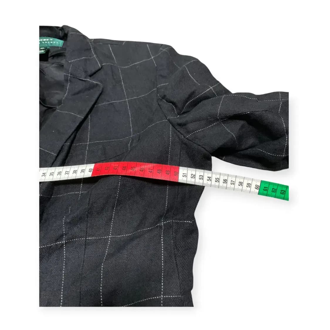 US14,77~88)로렌 랄프로렌 블랙/화이트 체크무늬 블레이저 상품이미지6