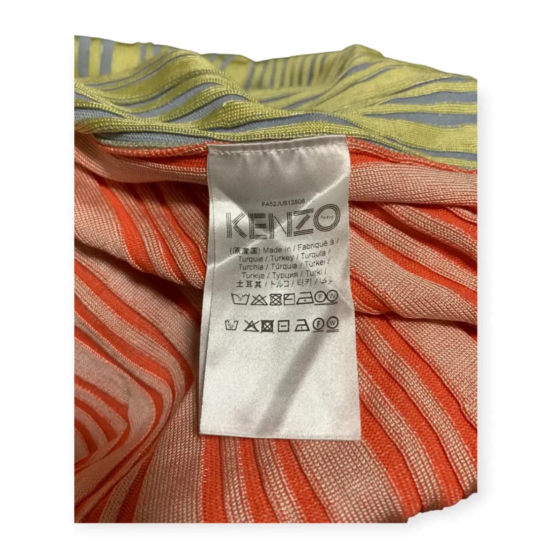 XS)겐조 KENZO Paris 멀티컬러 플리츠 밴딩 스커트 택O 상품이미지6