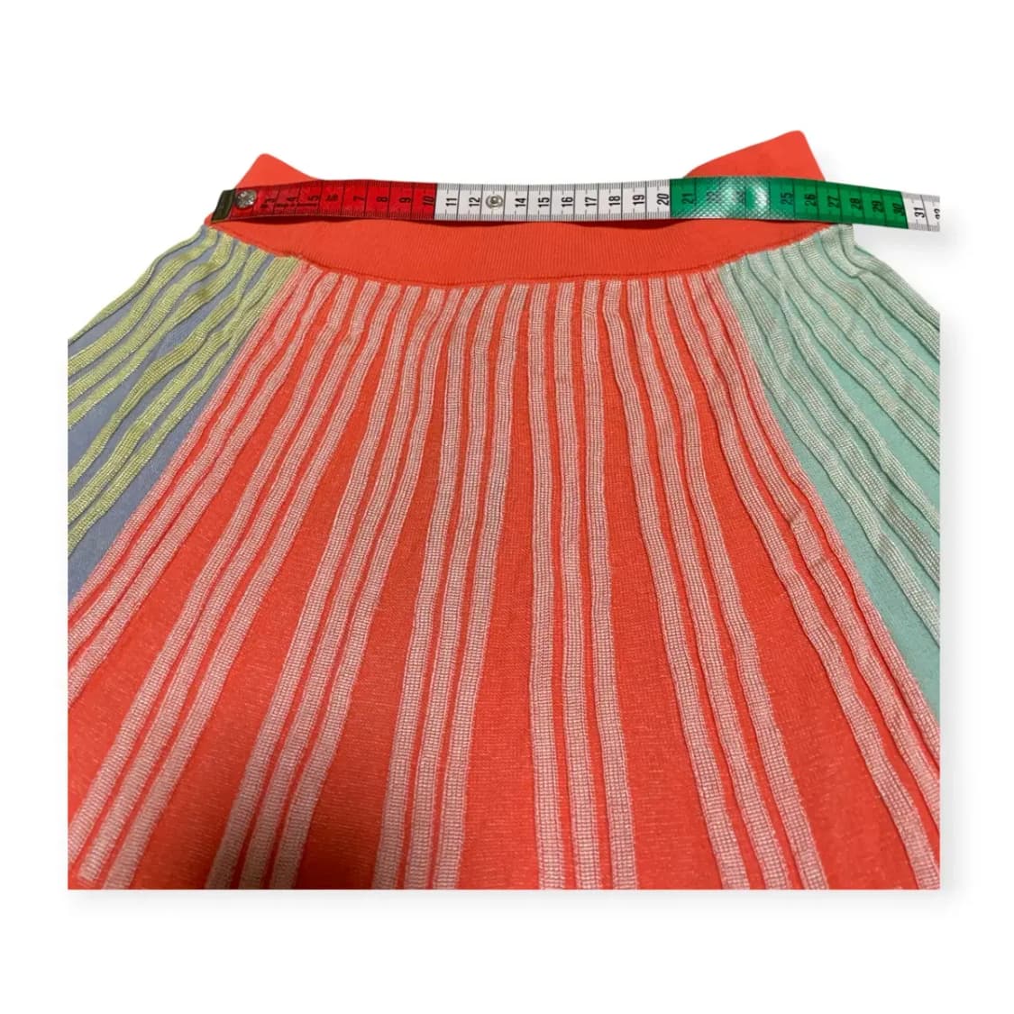 XS)겐조 KENZO Paris 멀티컬러 플리츠 밴딩 스커트 택O 상품이미지8