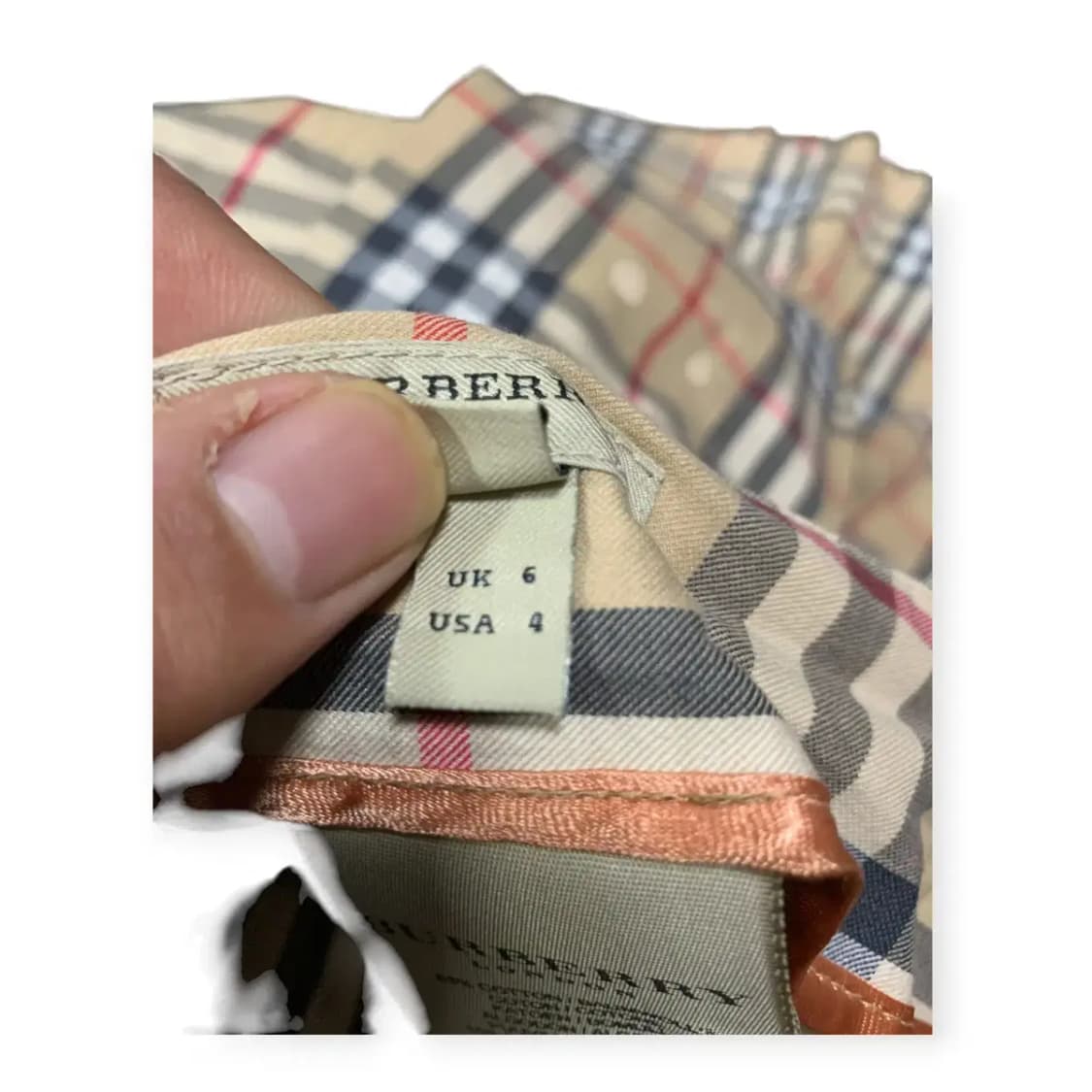 S/M,US4/UK6/EU36 버버리 A라인 클래식 노바체크 스커트 상품이미지4