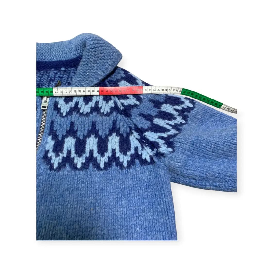 L)니트집업 스카이그린 윈터 코위찬 가디건 울가디건 스웨터 상품이미지3