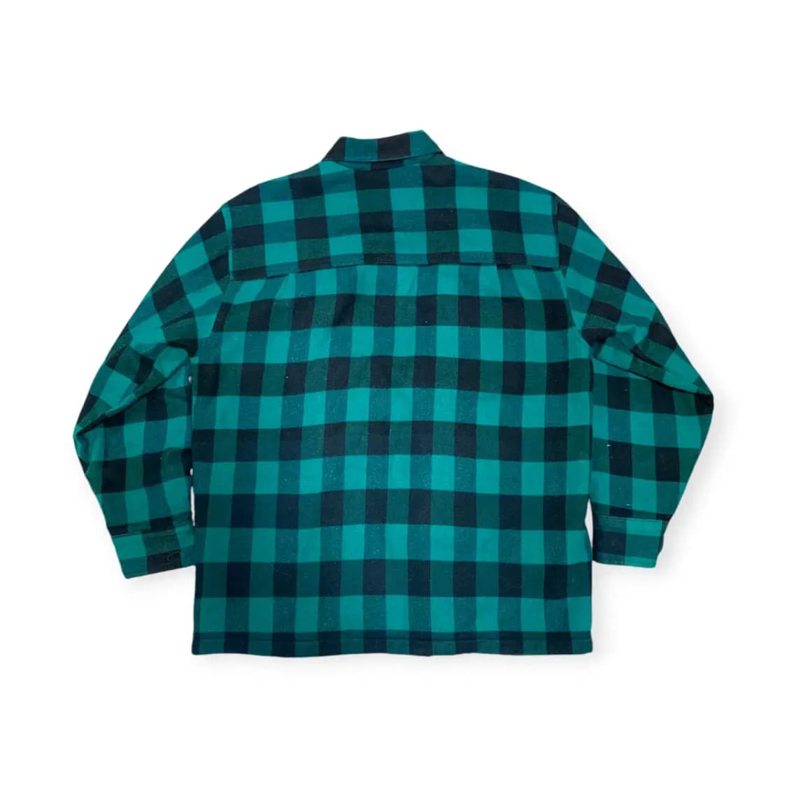 XL)팀버랜드 오버핏 타탄체크 그린 누빔 집업 포켓 셔츠 상품이미지2