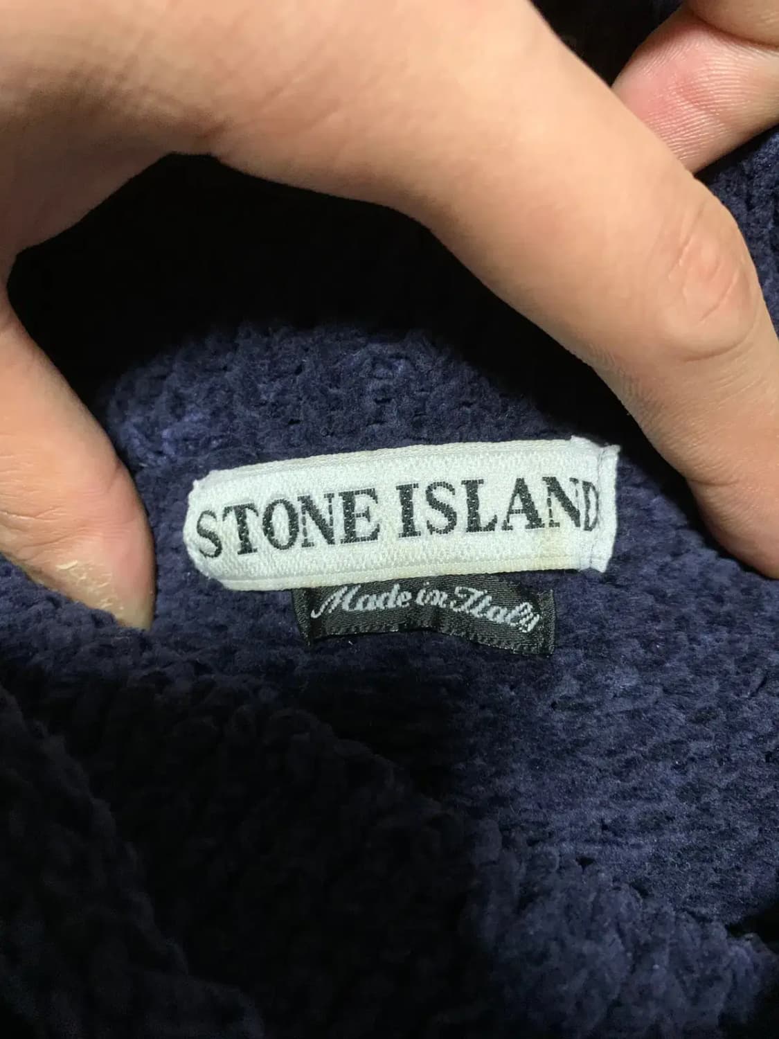 M)스톤아일랜드 네이비 니트 긴팔티셔츠 울니트 스웨터 남색 니트 상품이미지3