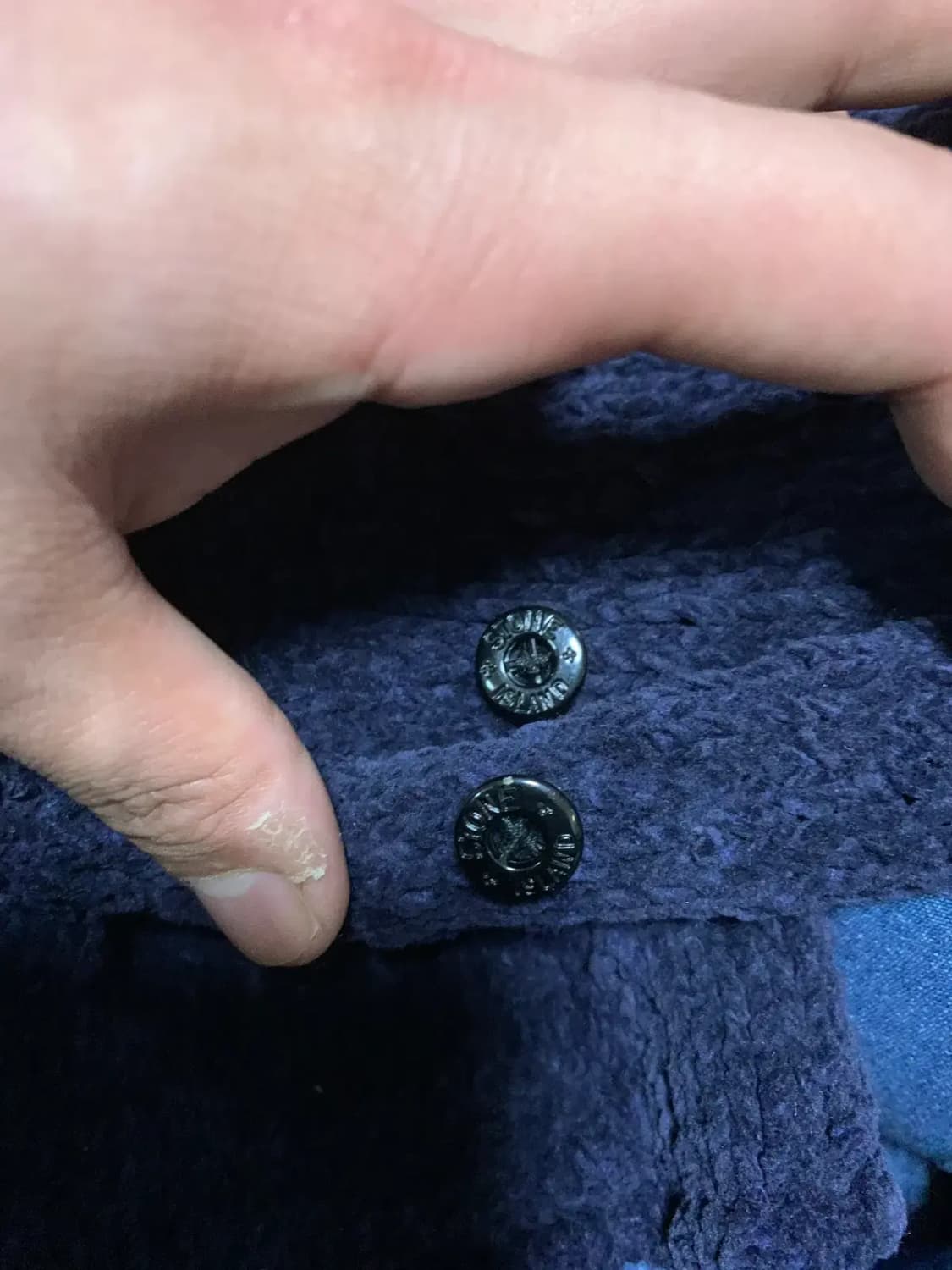 M)스톤아일랜드 네이비 니트 긴팔티셔츠 울니트 스웨터 남색 니트 상품이미지4