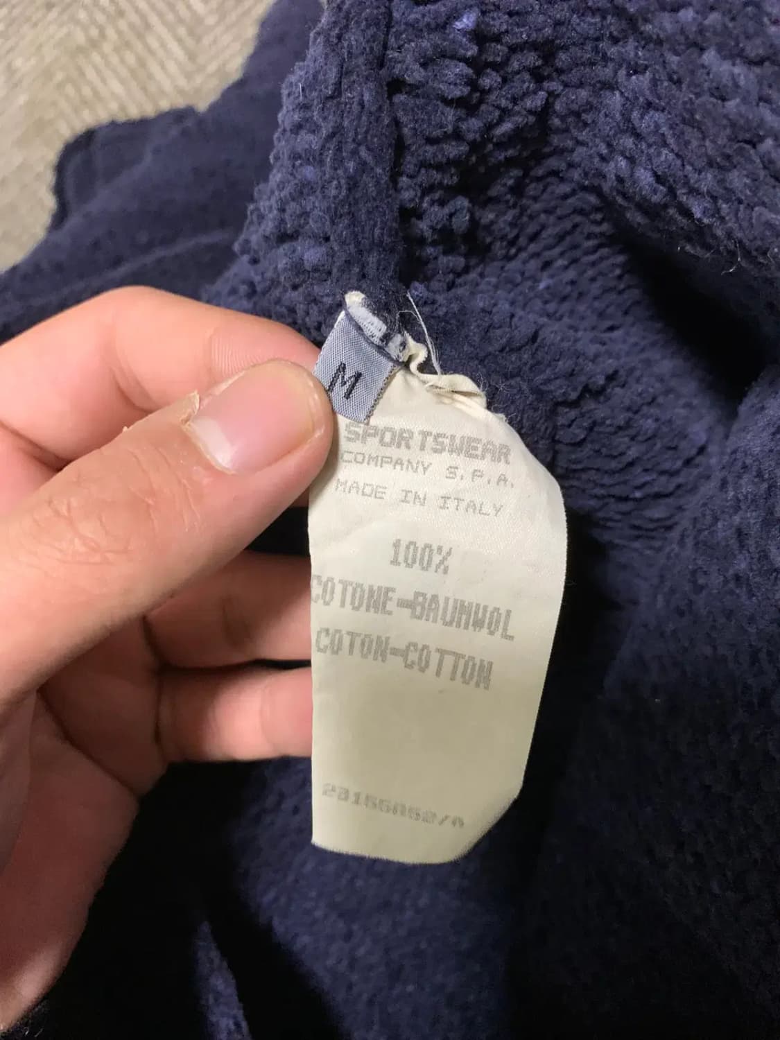 M)스톤아일랜드 네이비 니트 긴팔티셔츠 울니트 스웨터 남색 니트 상품이미지5