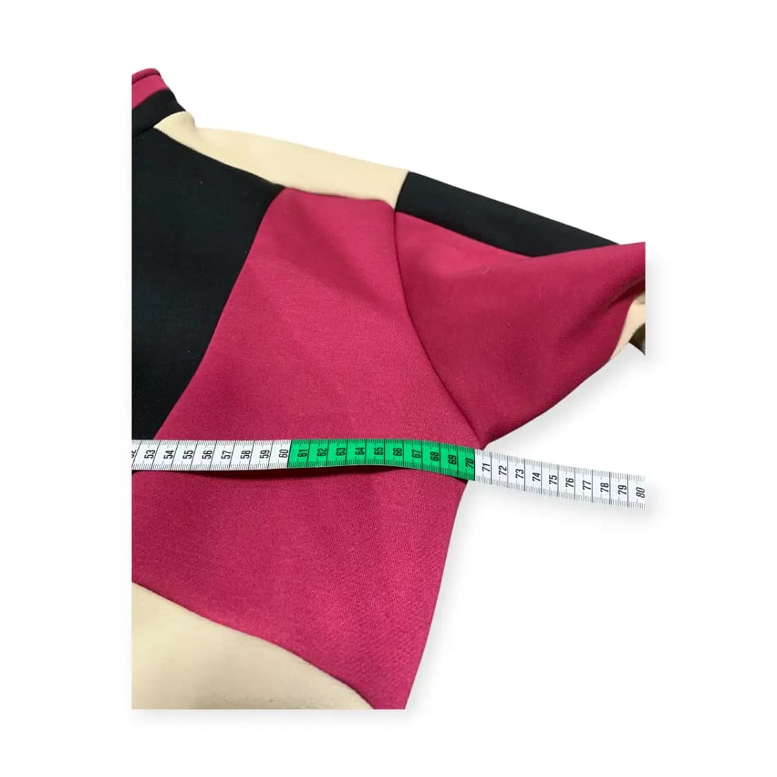 XL)빈티지 배색 집업 자켓 크롭핏 숏기장 블랙 핑크 아이보리 레트로 상품이미지6