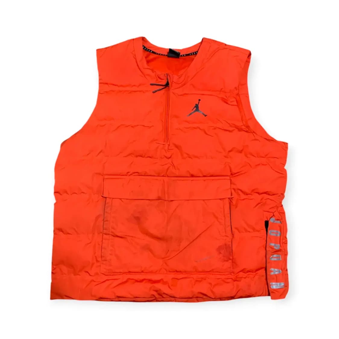 2XL)조던 오렌지 경량 조끼패딩 점프맨 얇은 쪼끼 베스트 주황색 상품이미지1