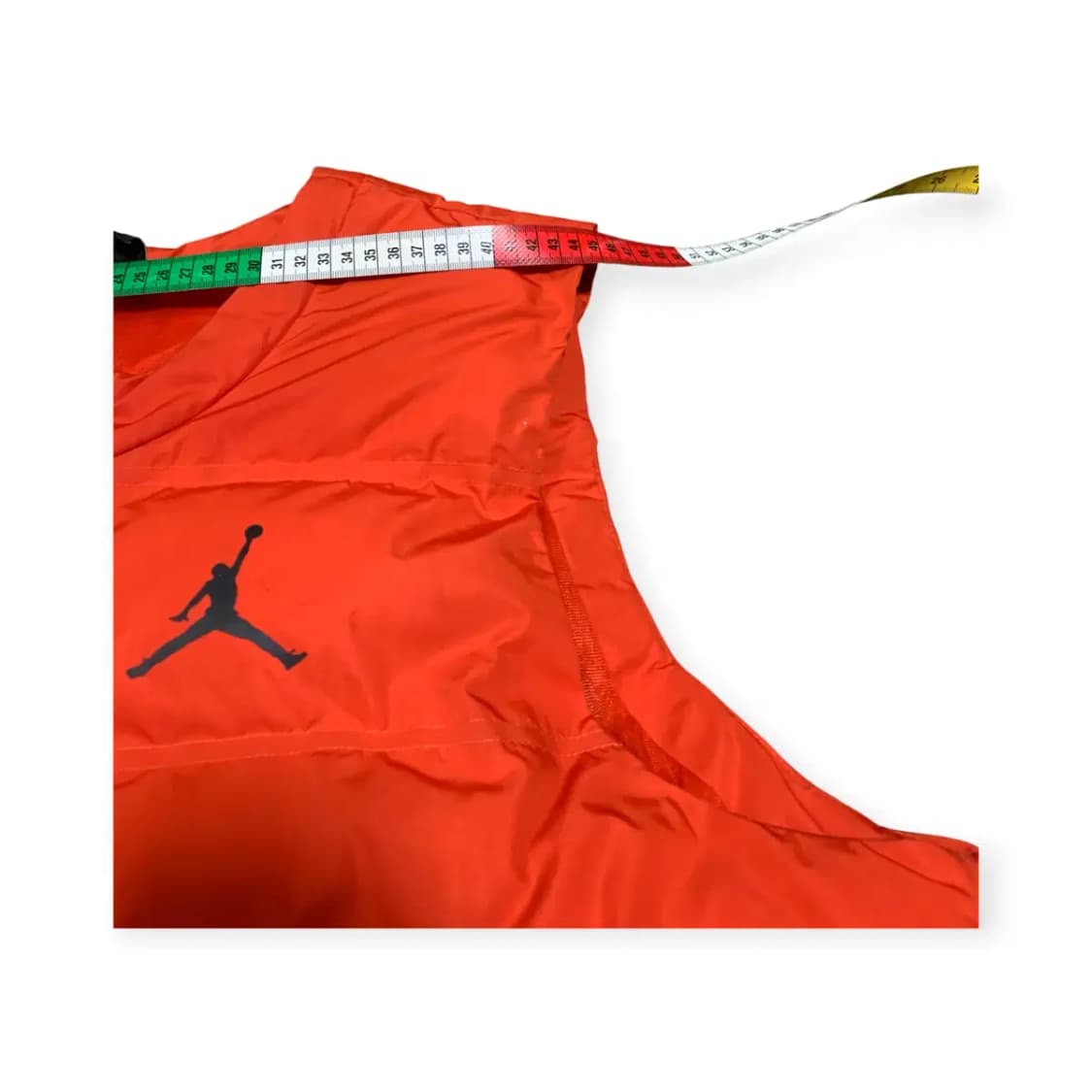 2XL)조던 오렌지 경량 조끼패딩 점프맨 얇은 쪼끼 베스트 주황색 상품이미지8