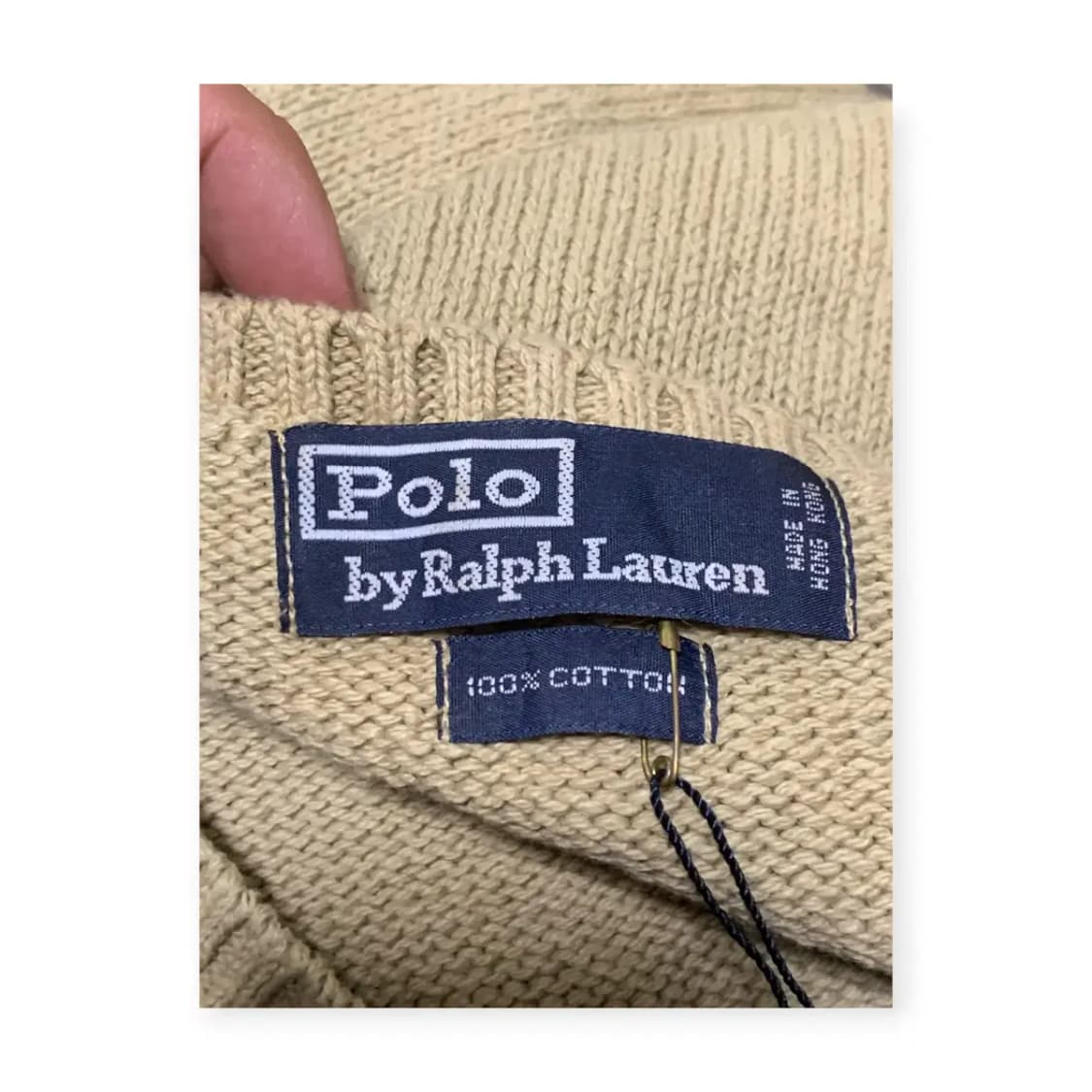 L)폴로랄프로렌 니트조끼 베스트 포니 베이지/아이보리 니트 스웨터 쪼끼 상품이미지3