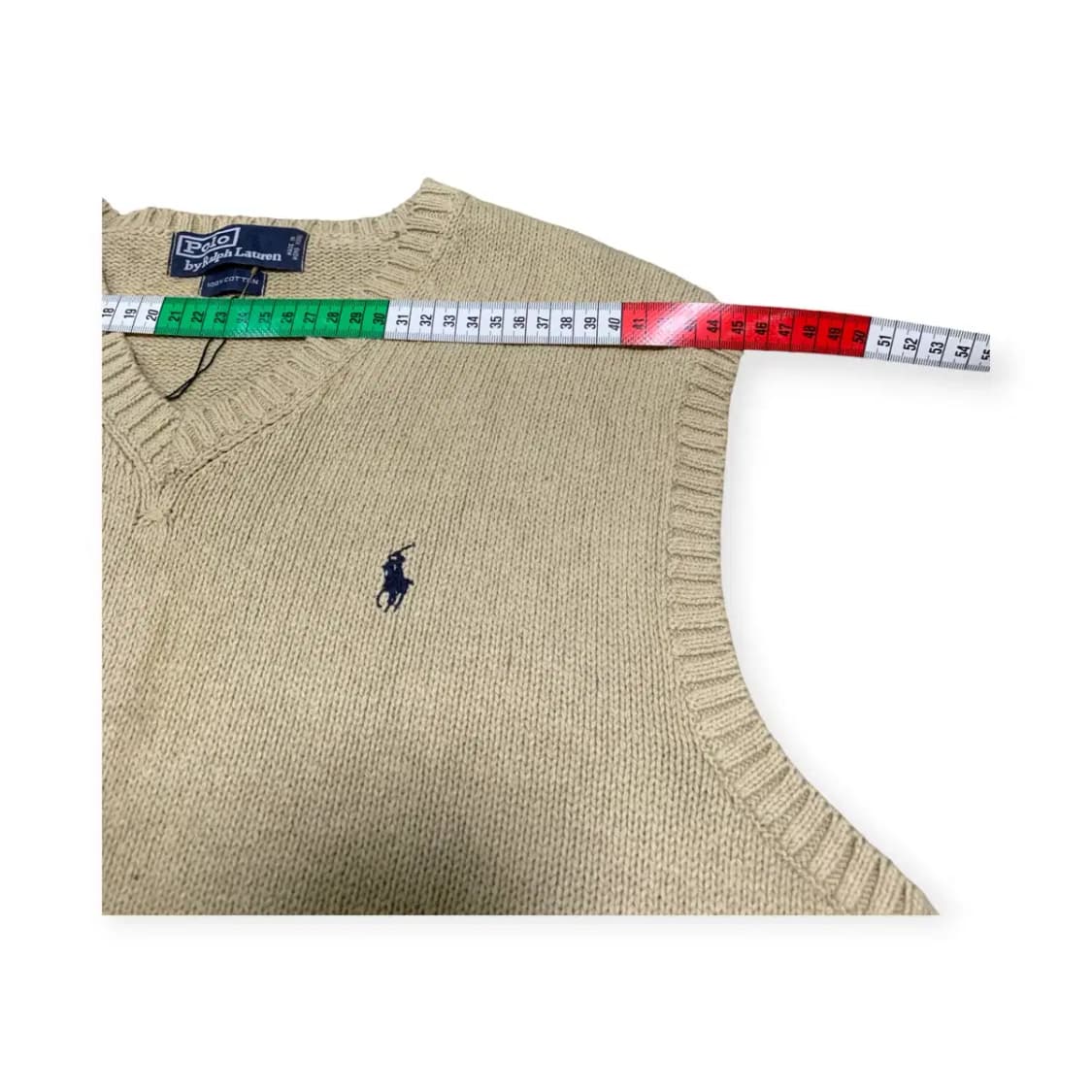 L)폴로랄프로렌 니트조끼 베스트 포니 베이지/아이보리 니트 스웨터 쪼끼 상품이미지5