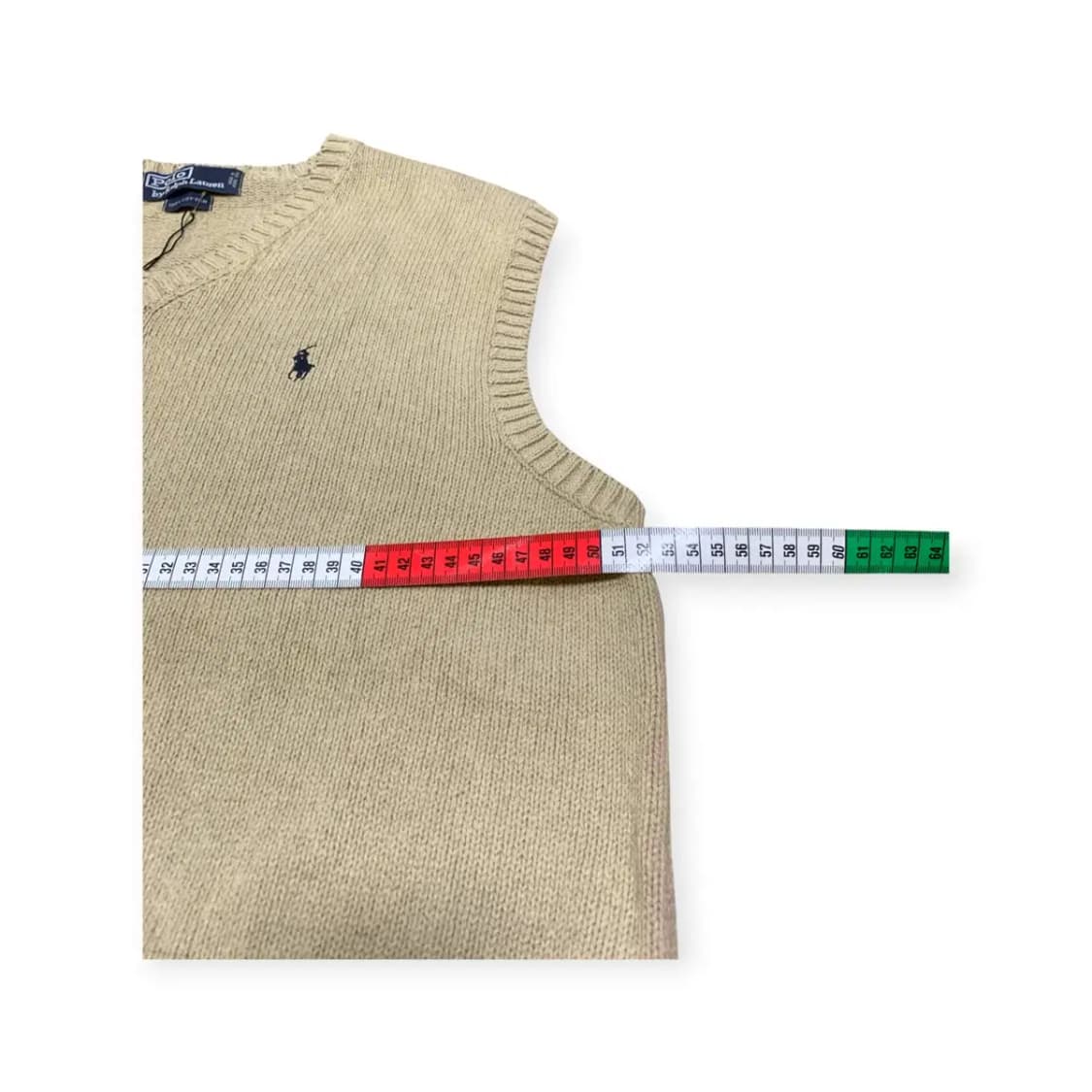 L)폴로랄프로렌 니트조끼 베스트 포니 베이지/아이보리 니트 스웨터 쪼끼 상품이미지6