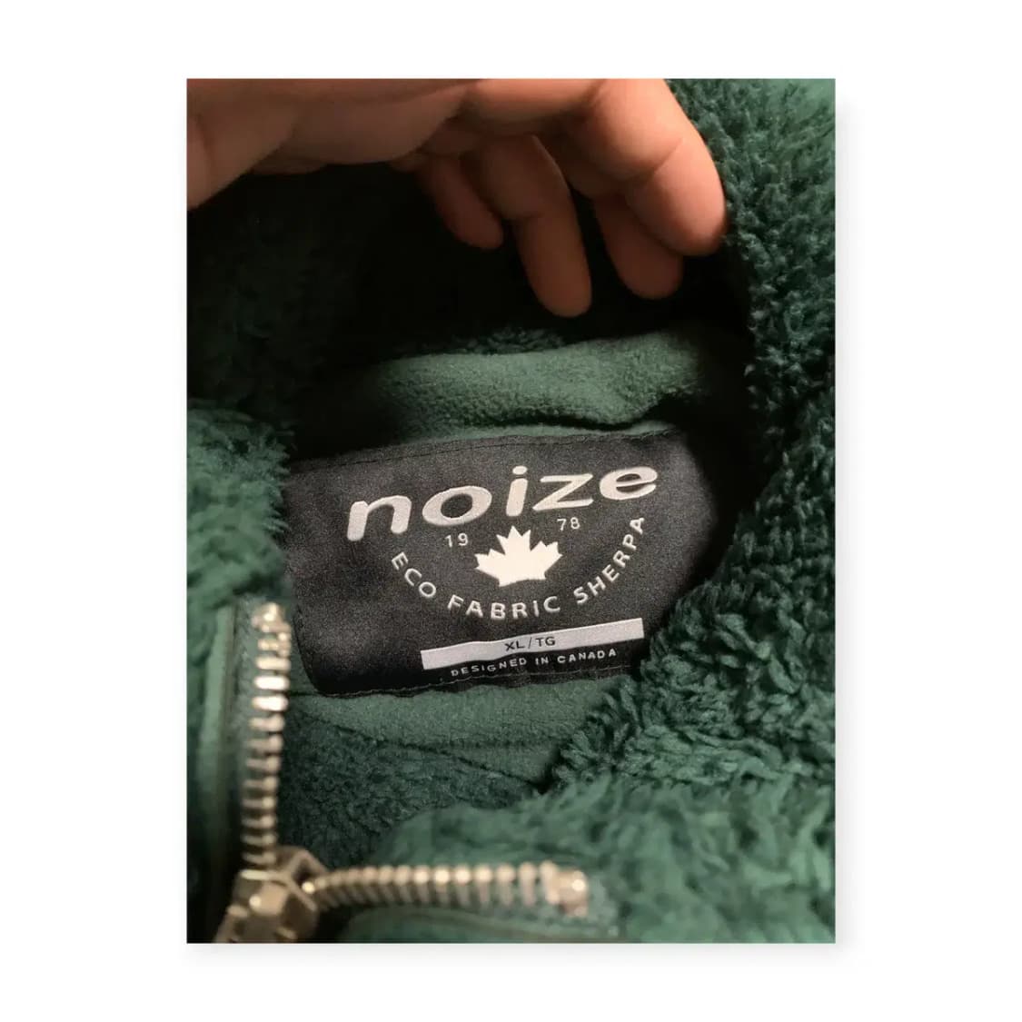 XL)NOIZE 노이즈 다크그린 후리스 집업 자켓 플리스 후디 빅사이즈 상품이미지3