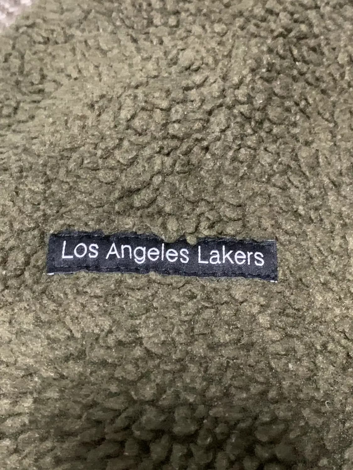 XL)NBA 레이커스 양털 후리스 베스트 집업 조끼 카키 쪼끼 상품이미지4