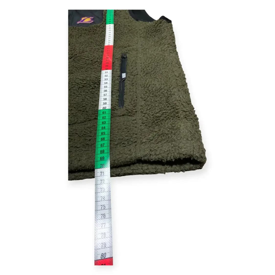 XL)NBA 레이커스 양털 후리스 베스트 집업 조끼 카키 쪼끼 상품이미지9