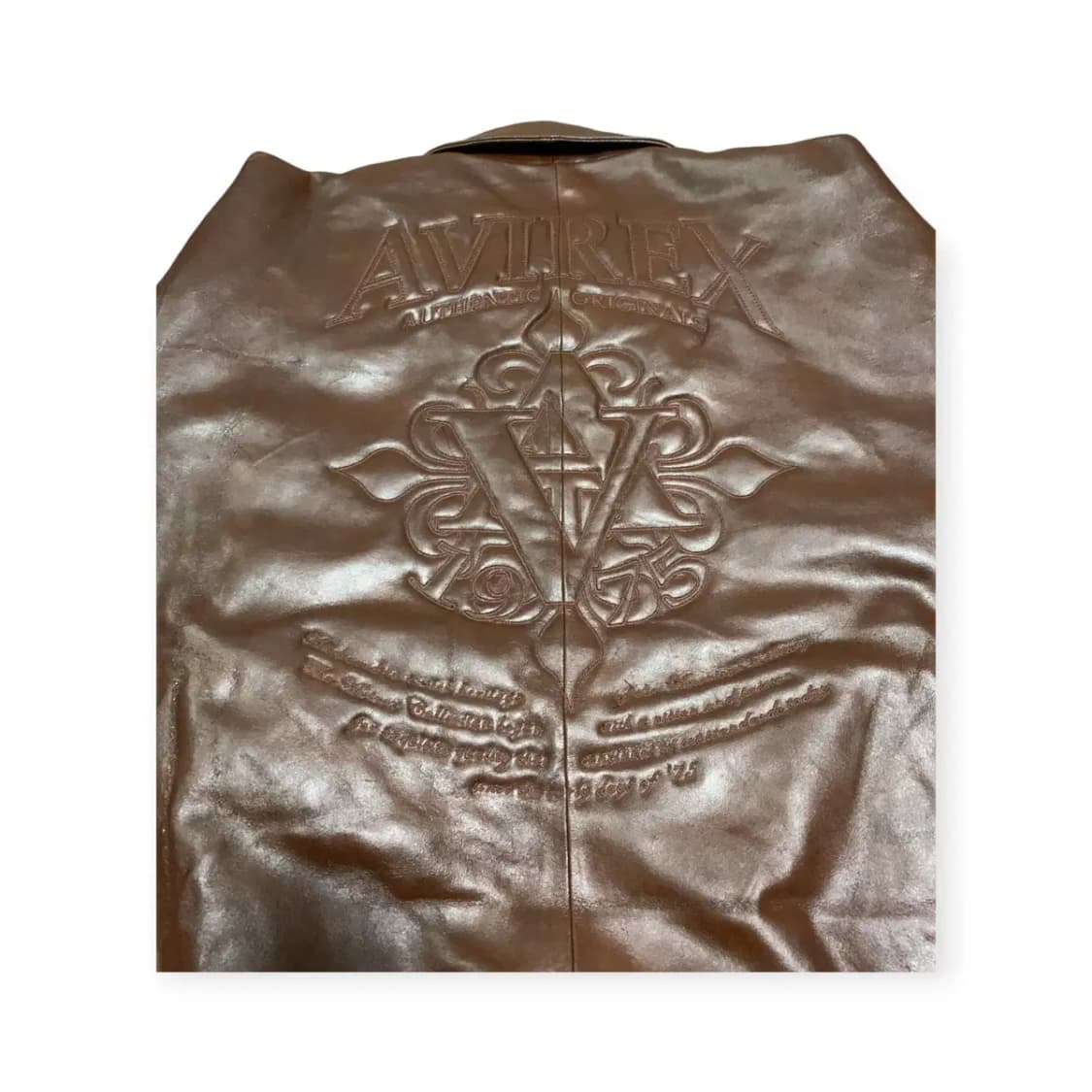 3XL)아비렉스 AVIREX 가죽자켓 리얼레더 브라운레더 갈색 레더자켓 상품이미지3