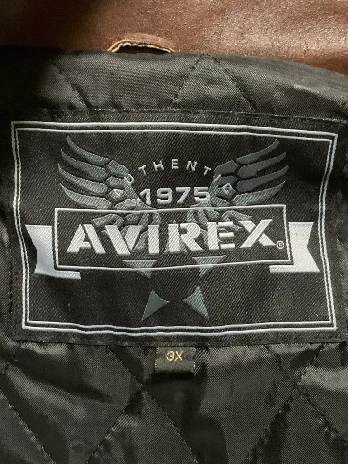 3XL)아비렉스 AVIREX 가죽자켓 리얼레더 브라운레더 갈색 레더자켓 상품이미지4