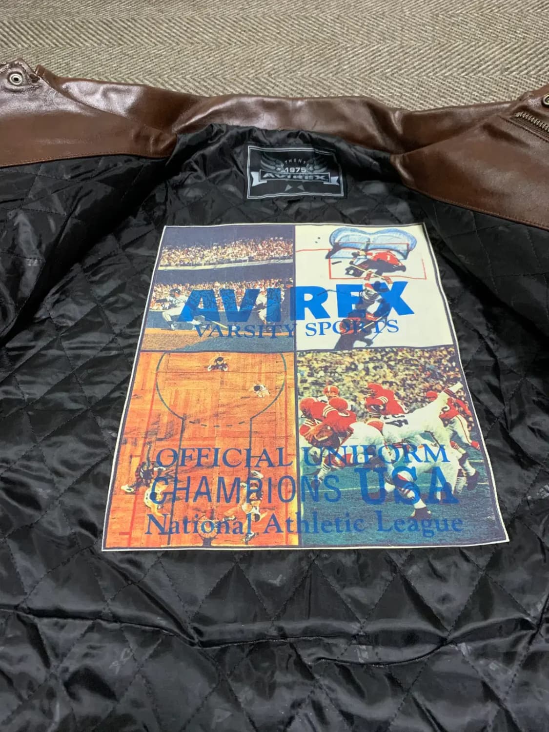 3XL)아비렉스 AVIREX 가죽자켓 리얼레더 브라운레더 갈색 레더자켓 상품이미지5