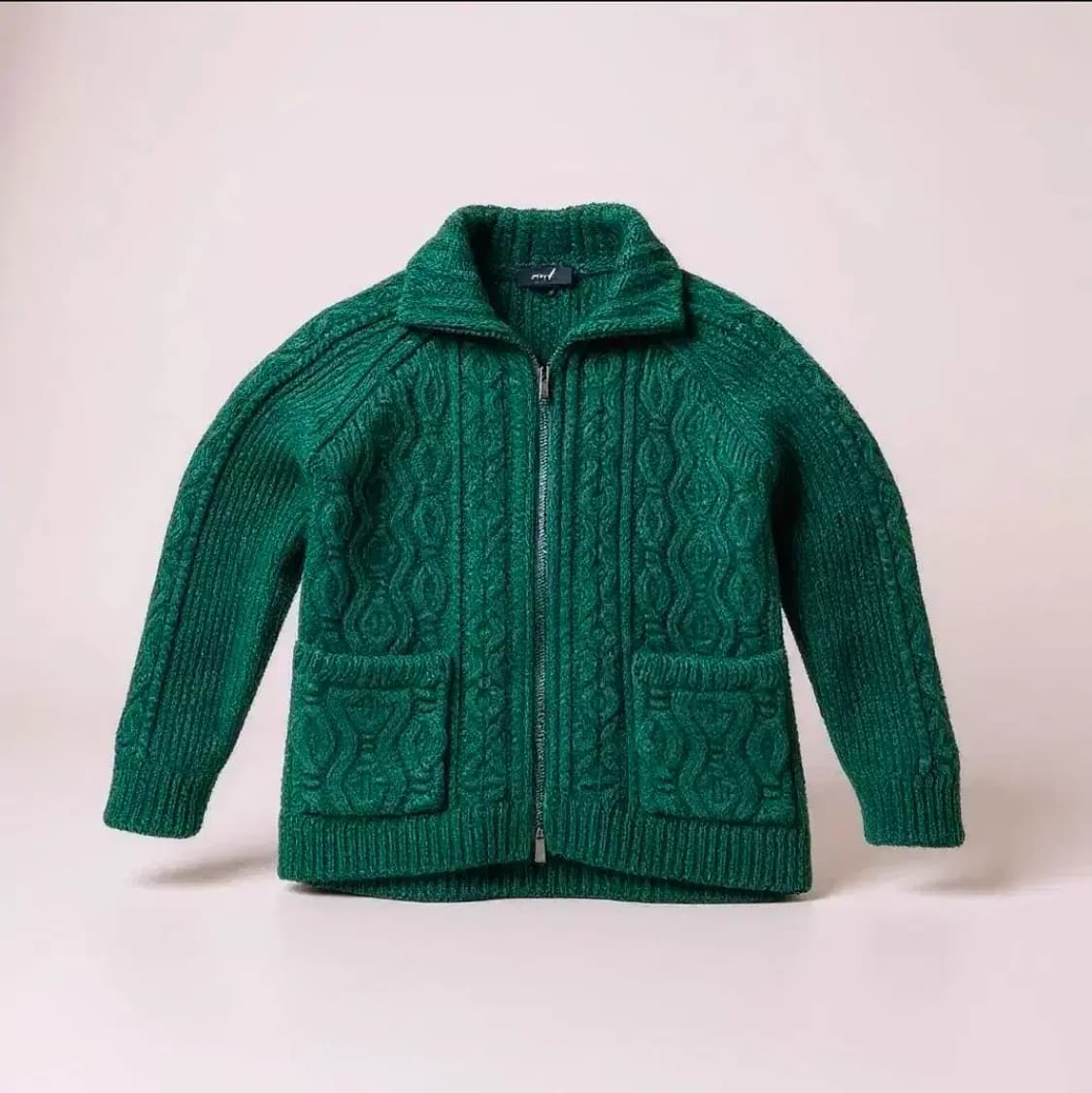 L,XL)니트 집업 슬림핏 가디건 공용 4컬러 블랙/아이보리/브라운/그린 상품이미지3