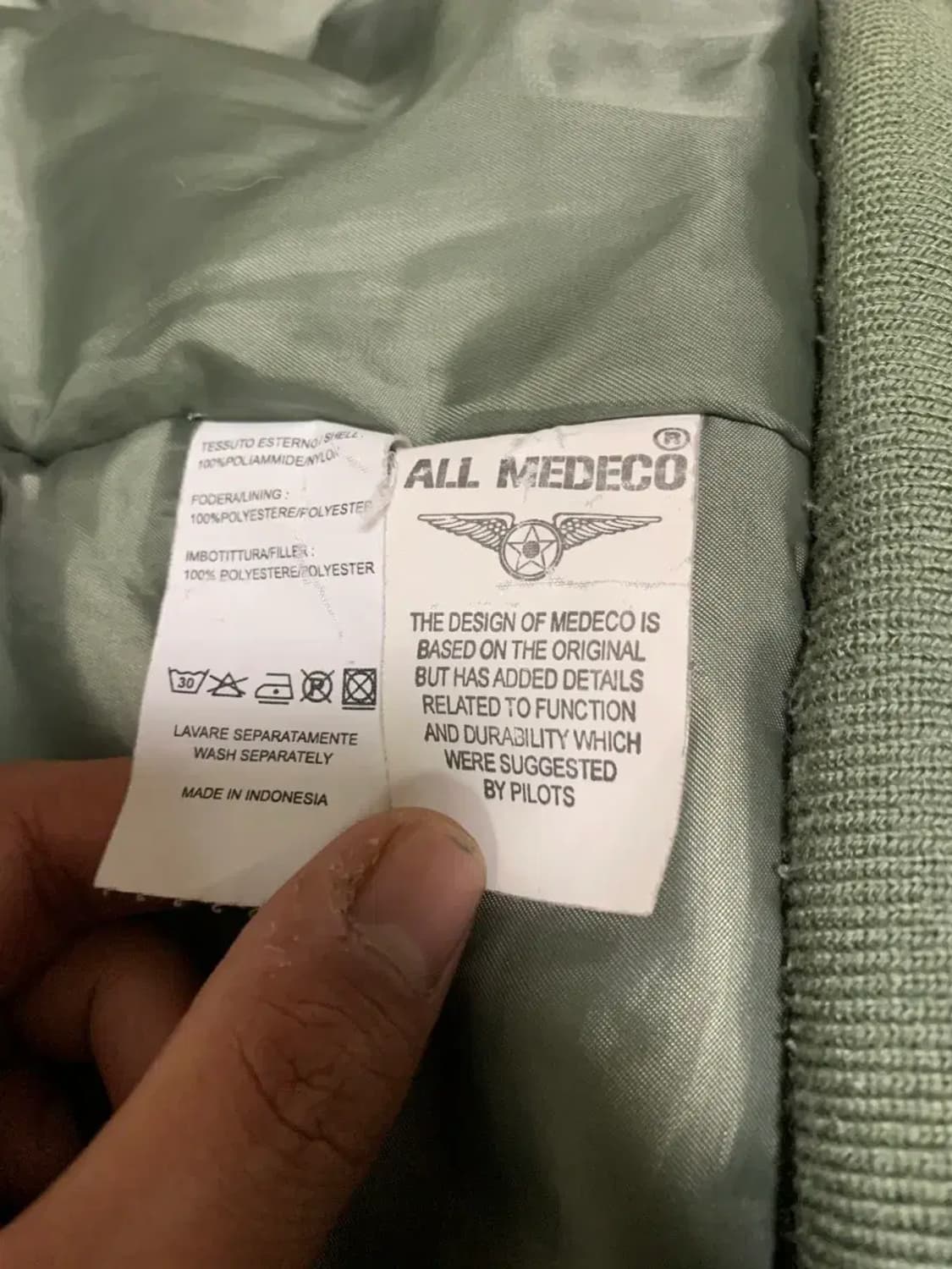 4XL)MEDECO 빈티지 밀리터리 항공 MA-1 패치 봄버 자켓 상품이미지8