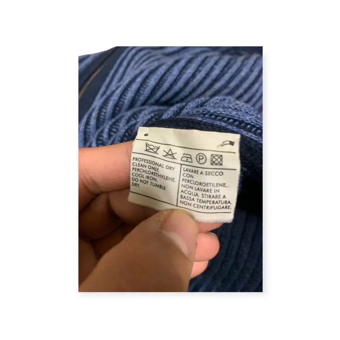 XL)페레가모 네이비 스트라이프 니트 집업 가디건 상품이미지4