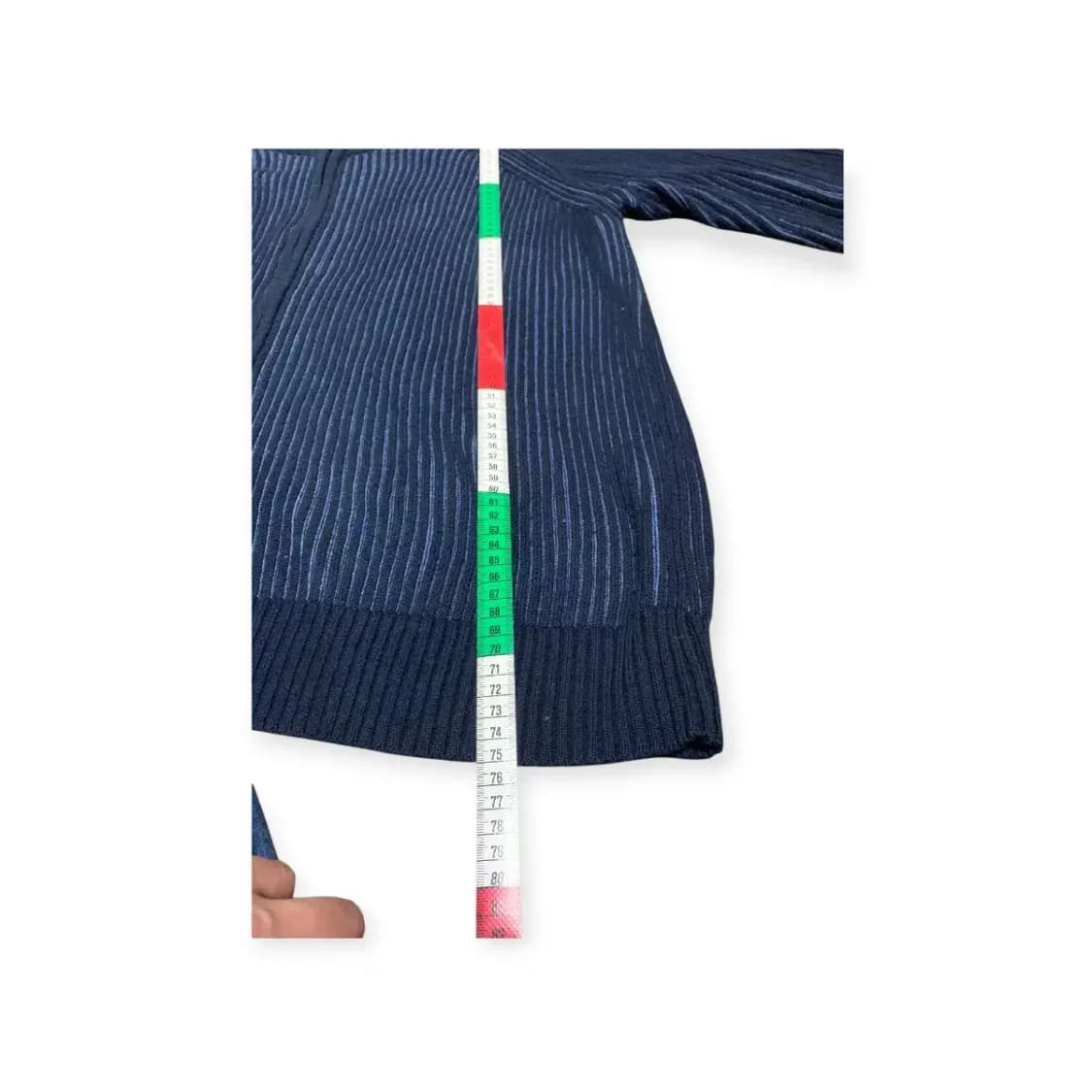 XL)페레가모 네이비 스트라이프 니트 집업 가디건 상품이미지5