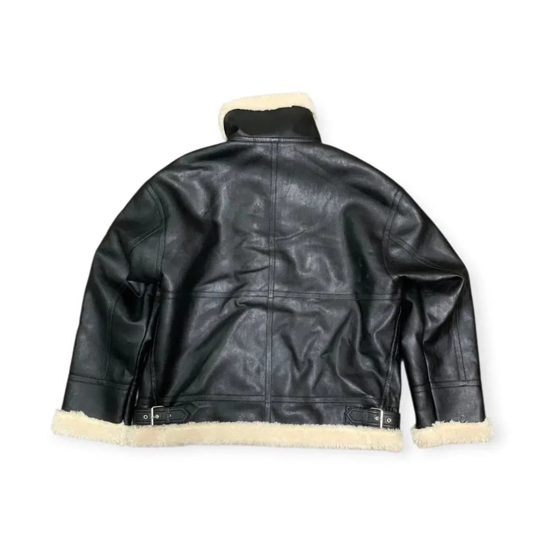 XL)지오다노 블랙 무스탕 가죽 자켓 새것 택O 상품이미지2