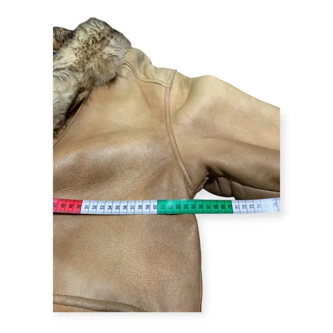 100)YSL 입생로랑 퍼 카라 리얼레더 무스탕 가죽 자켓 양가죽자켓 상품이미지5