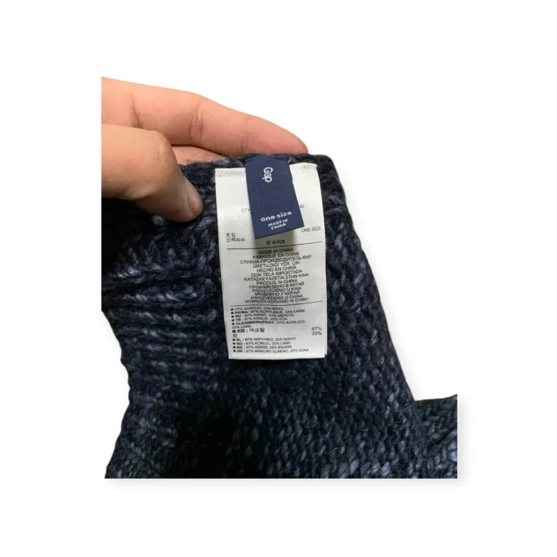 GAP 울 목도리 블루 스카이블루 머플러 상품이미지5