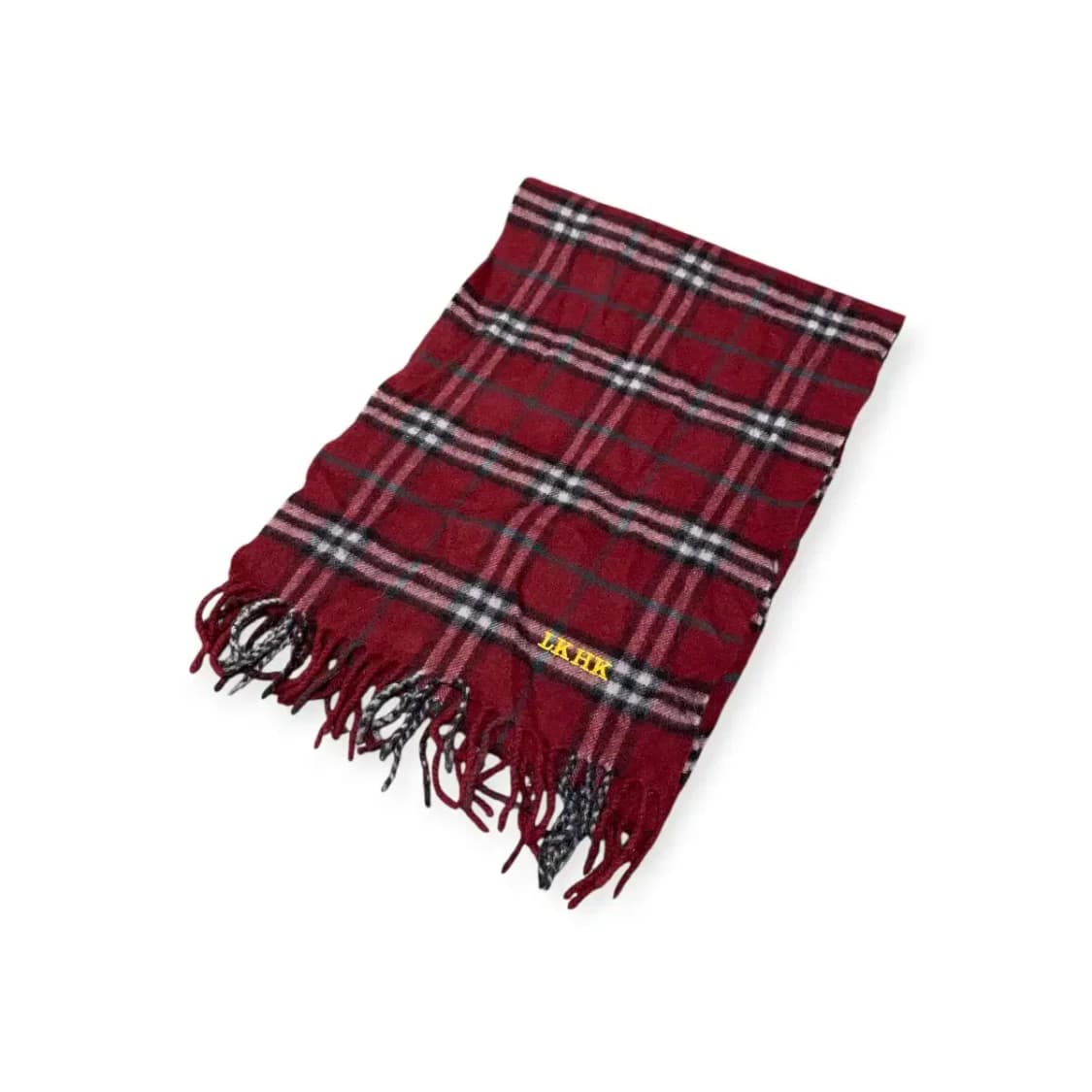 Burberry 버버리 체크 빈티지 머플러 목도리 스카프 레드 빨강색 상품이미지2