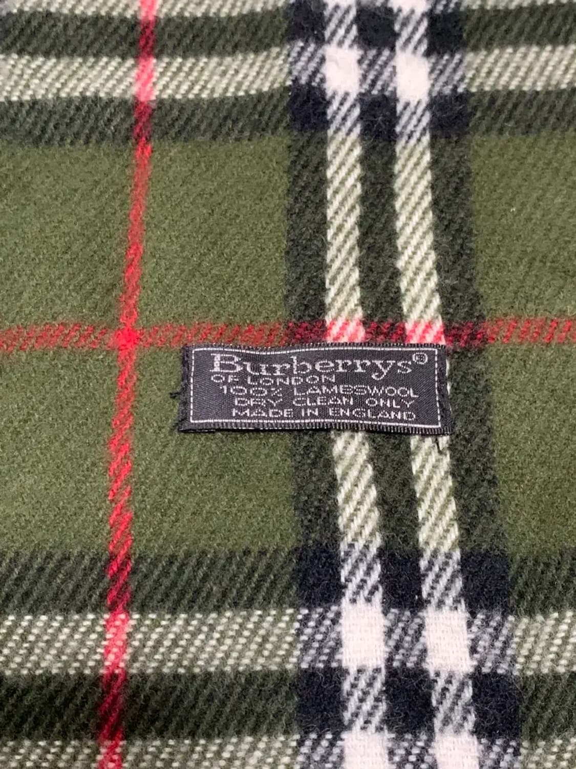 BURBERRY 버버리 그린 체크 머플러 울 목도리 램스울 빈티지목도리 상품이미지6